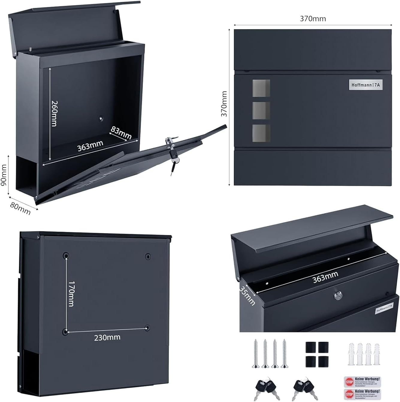 Zedelmaier Wandbriefkasten Briefkasten XXL Wandbriefkasten groß Briefkasten günstig online kaufen