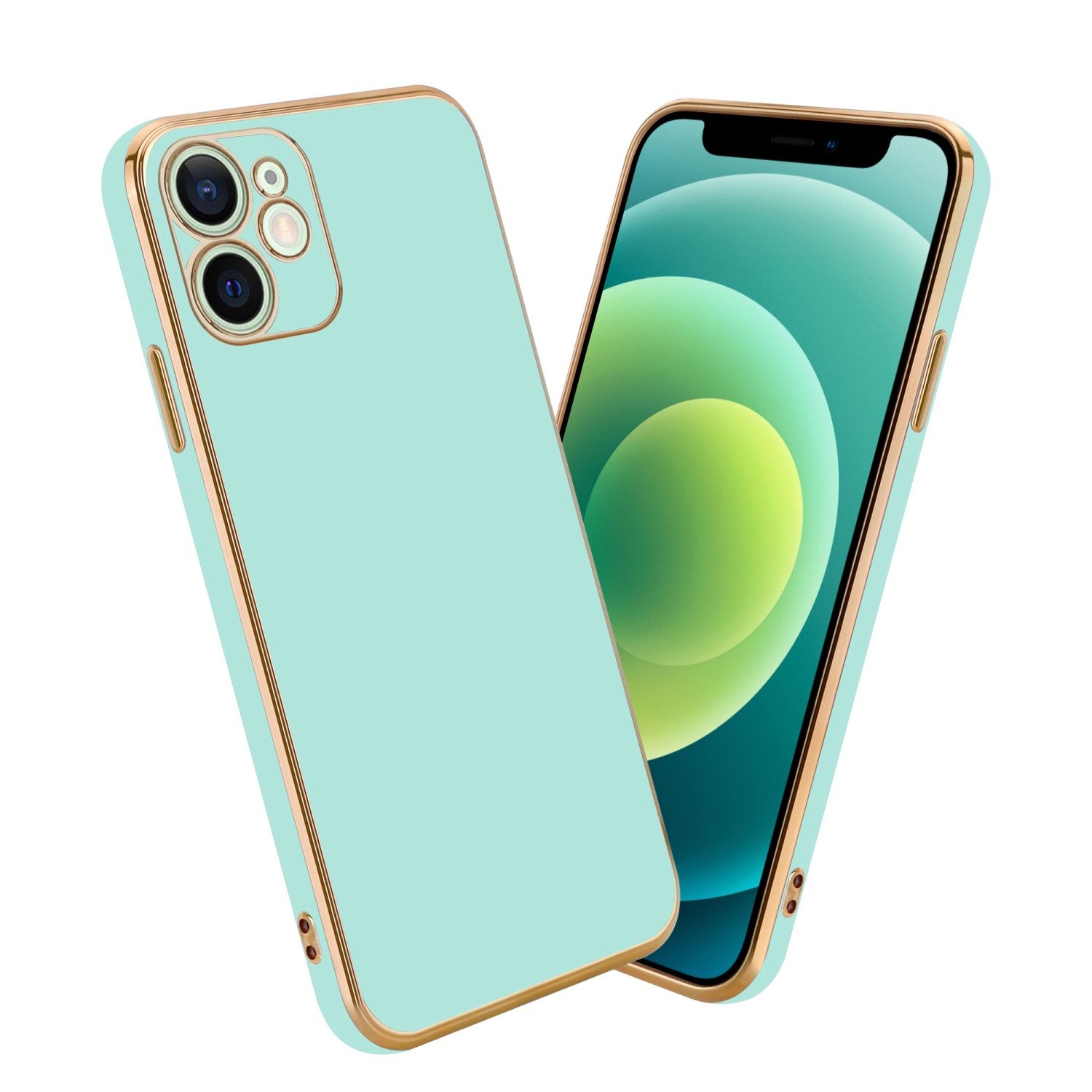 Cadorabo Handyhülle für iPhone 12 Hülle Apple iPhone 12, Schutzhülle - TPU Silikon Hülle - mit Kameraschutz