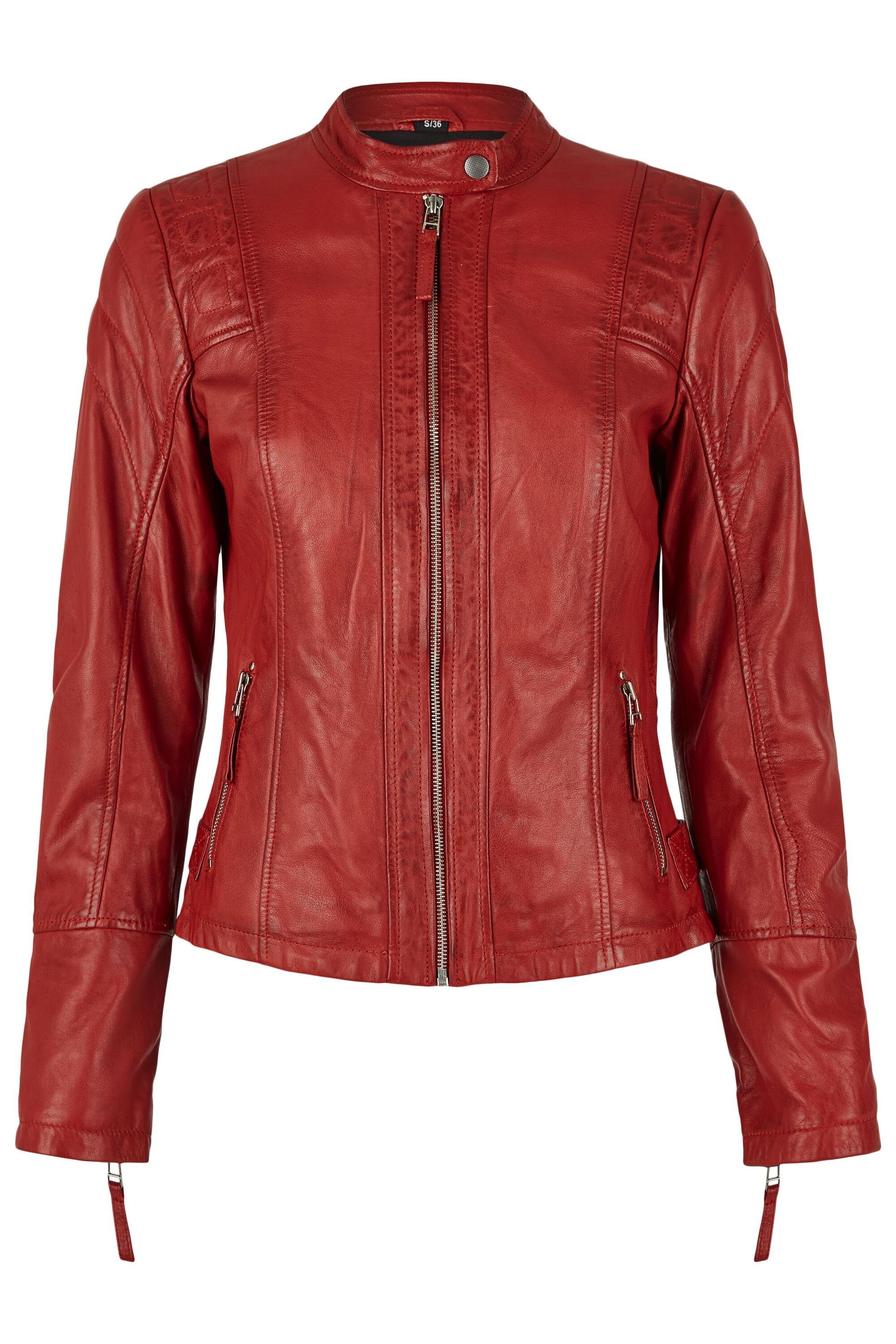 7eleven Lederjacke SELINNY (1-St) mit Paspeln günstig online kaufen