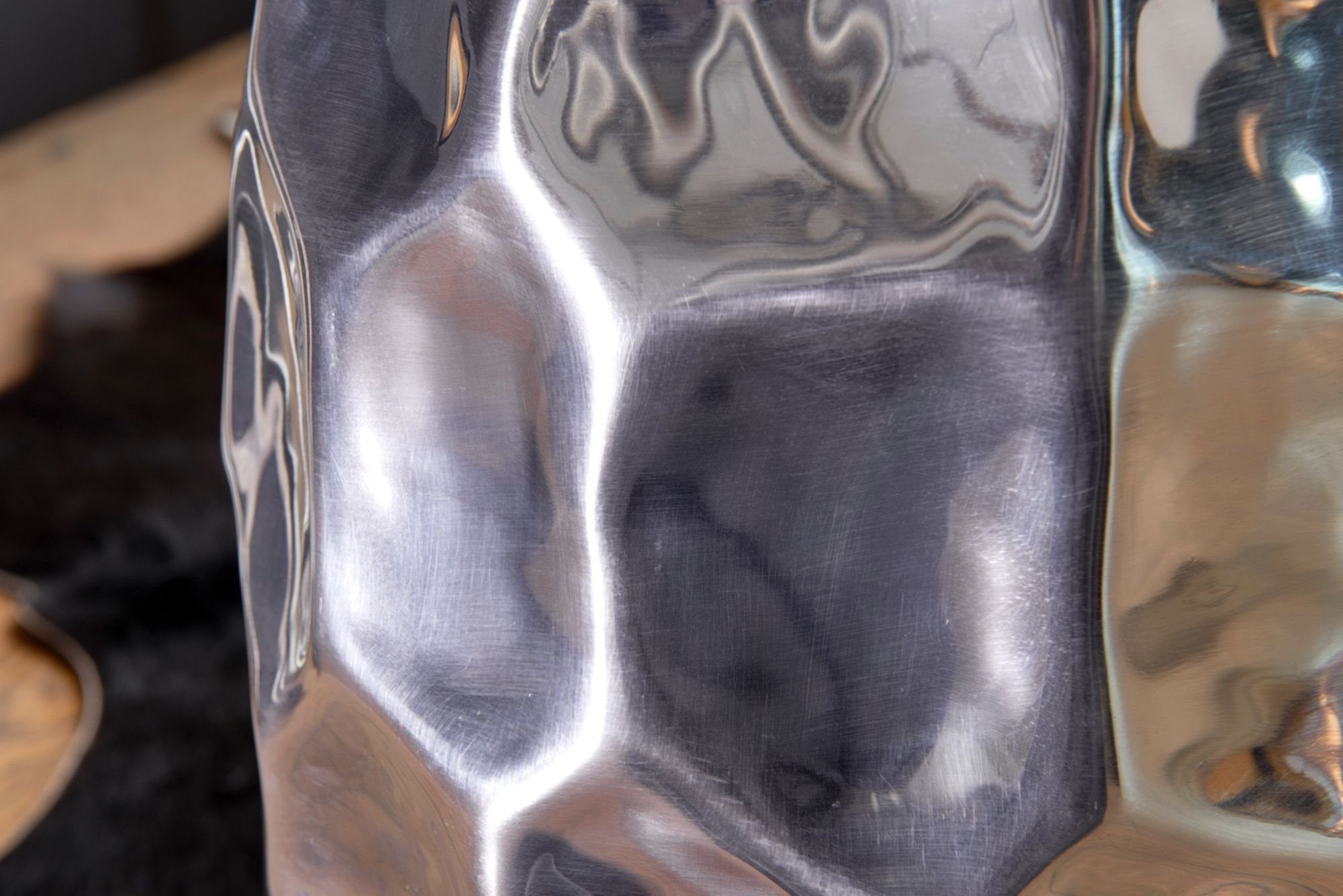 Dekotisch Beistelltisch Aluminium orientalischen Stück, 1 Design Beistelltisch lovingHome® 30x47x30cm Silber (1 Anstelltsich), im