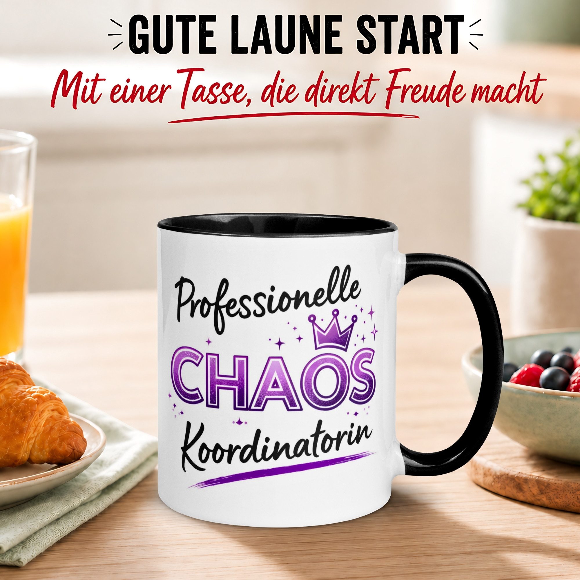 Momentals Tasse Kollegin – Professionelle Chaos Koordinatorin – Beste Arbeitskollegin, Gratis Versand · Links-&Rechtshänder · Spülmaschinenfest