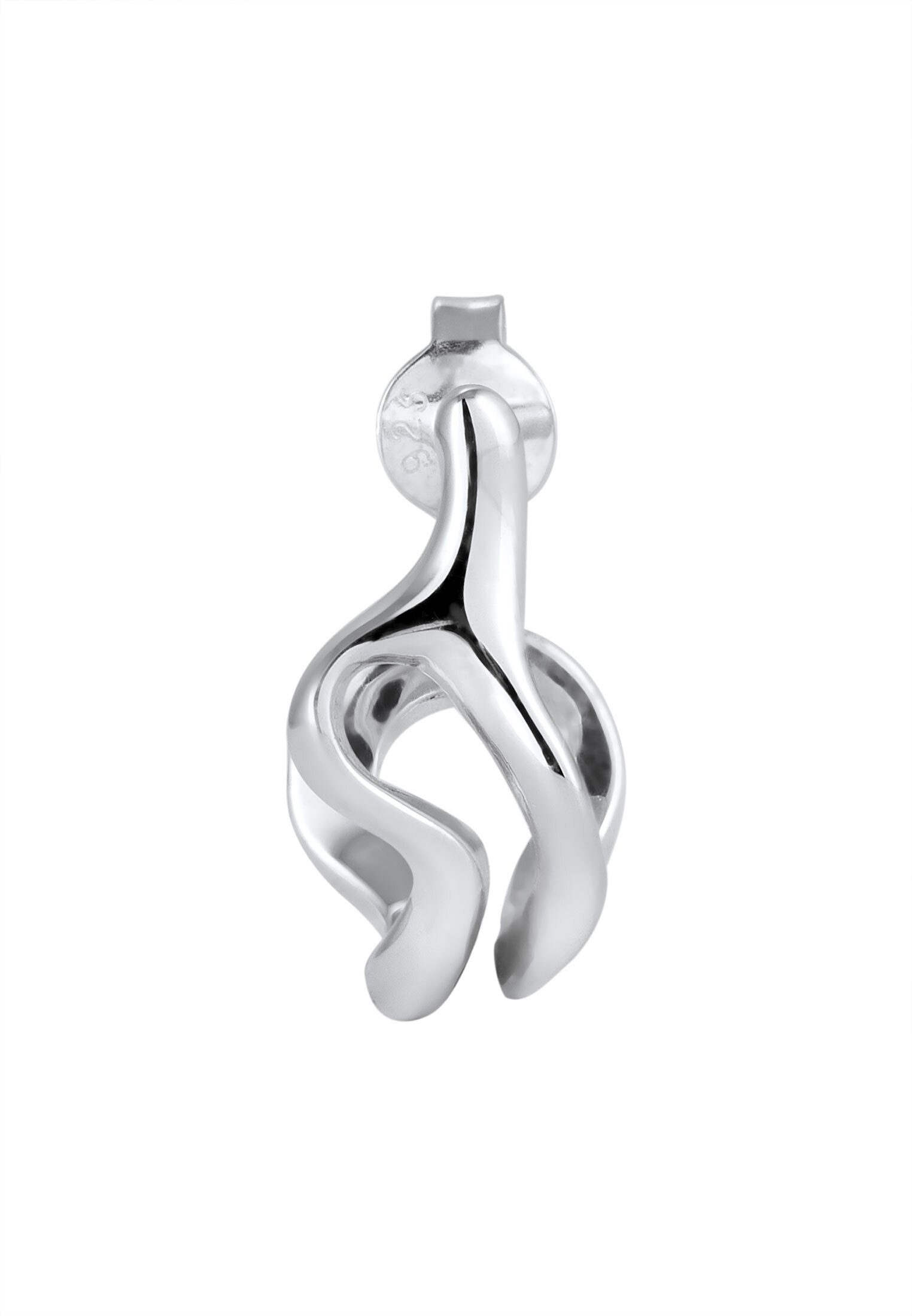 Kuzzoi Paar Creolen Ohrstecker Single Creole 925 Sterling Silber