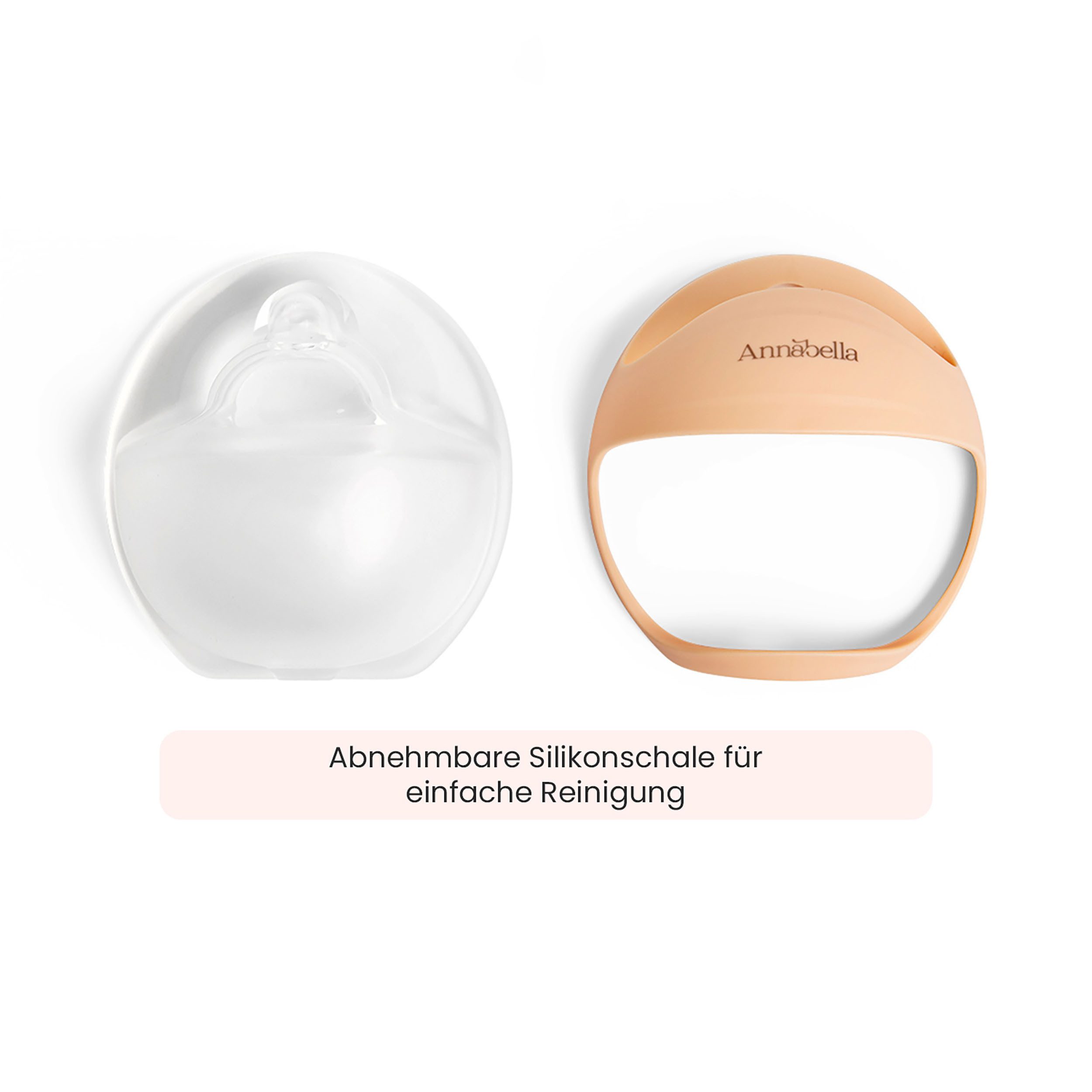 Annabella Handmilchpumpe Tragbare manuelle Brustpumpe Handsfree & Auffangschale für Muttermilch, Fassungsvermögen bis zu 120 ml
