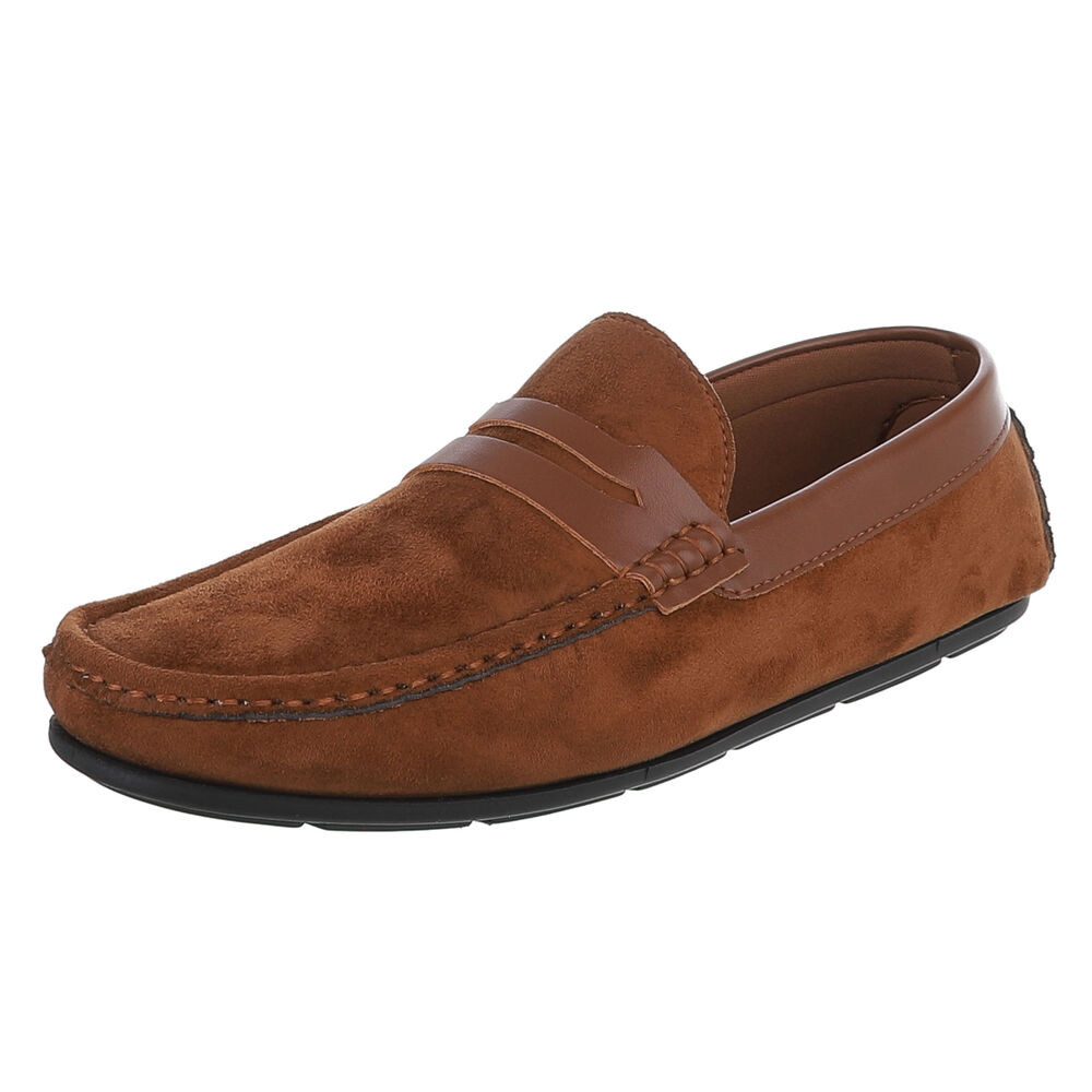 Coolwalk Herren Loafer Slipper in Veloursleder-Optik Slipper (91563769) Flach Slipper in Camel