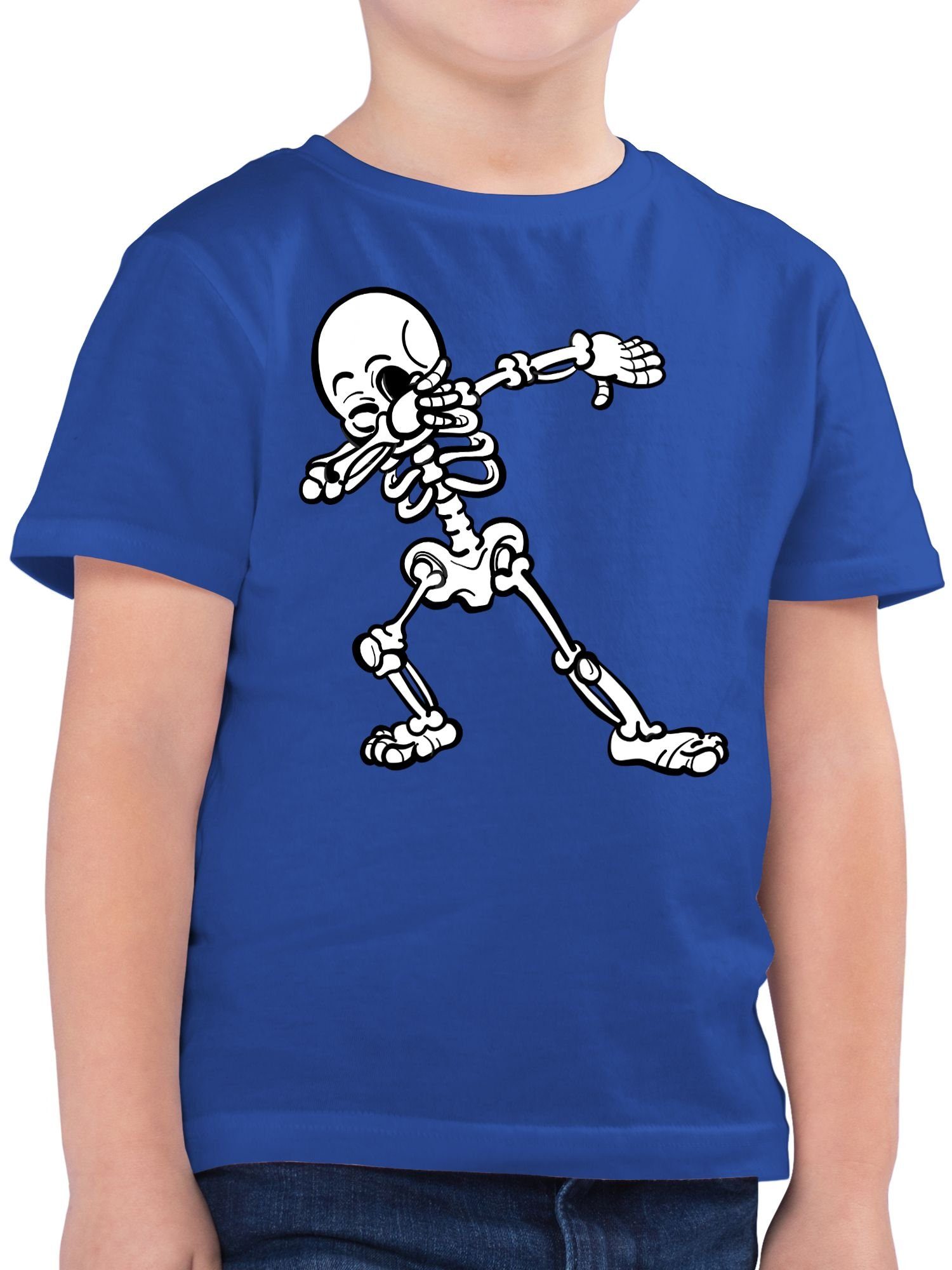 Shirtracer TShirt »Dabbing Skelett Halloween Kinder Party Jungen