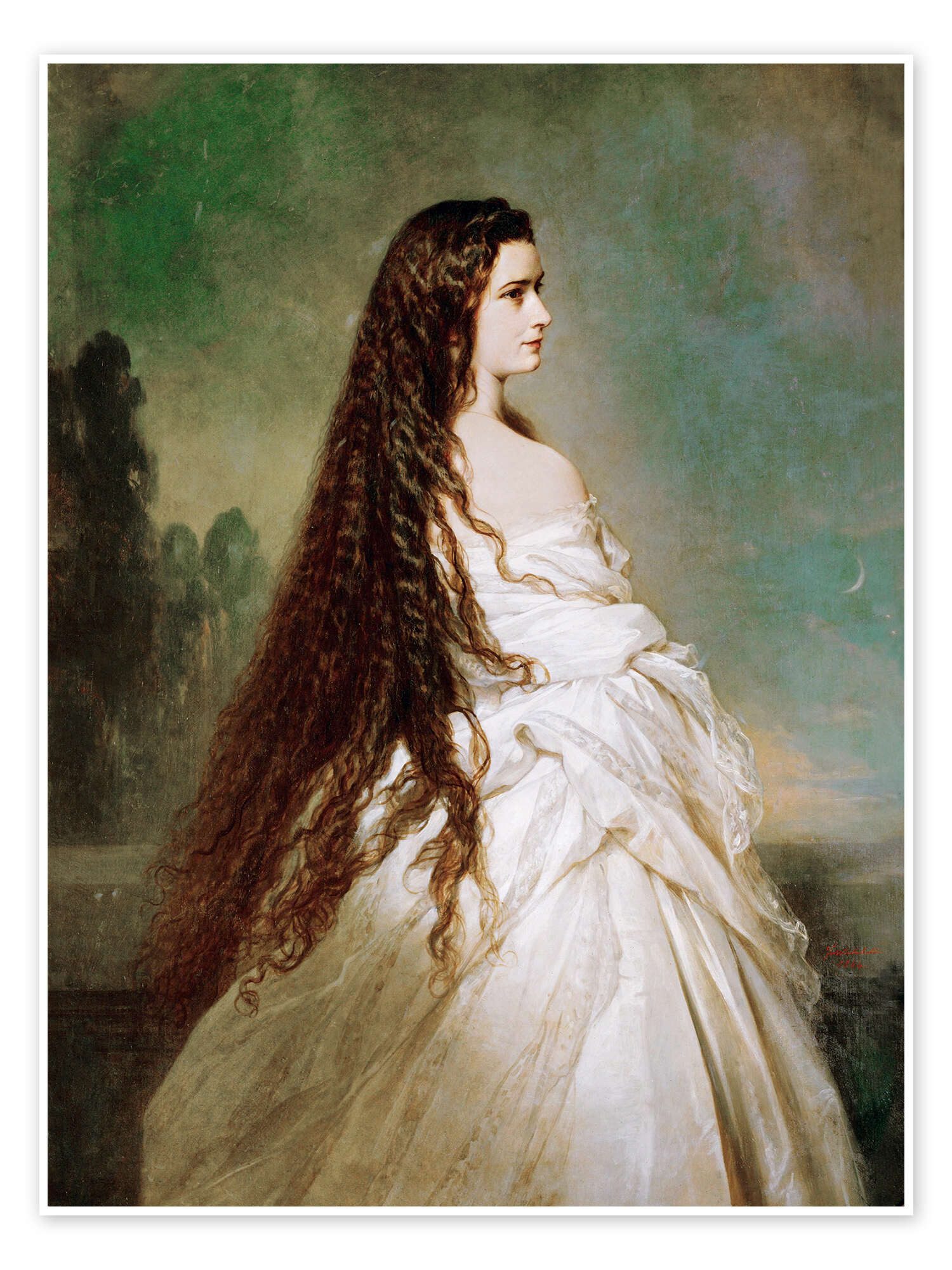 Posterlounge Poster Franz Xaver Winterhalter, Elisabeth von Österreich-Ungarn, Wohnzimmer Malerei