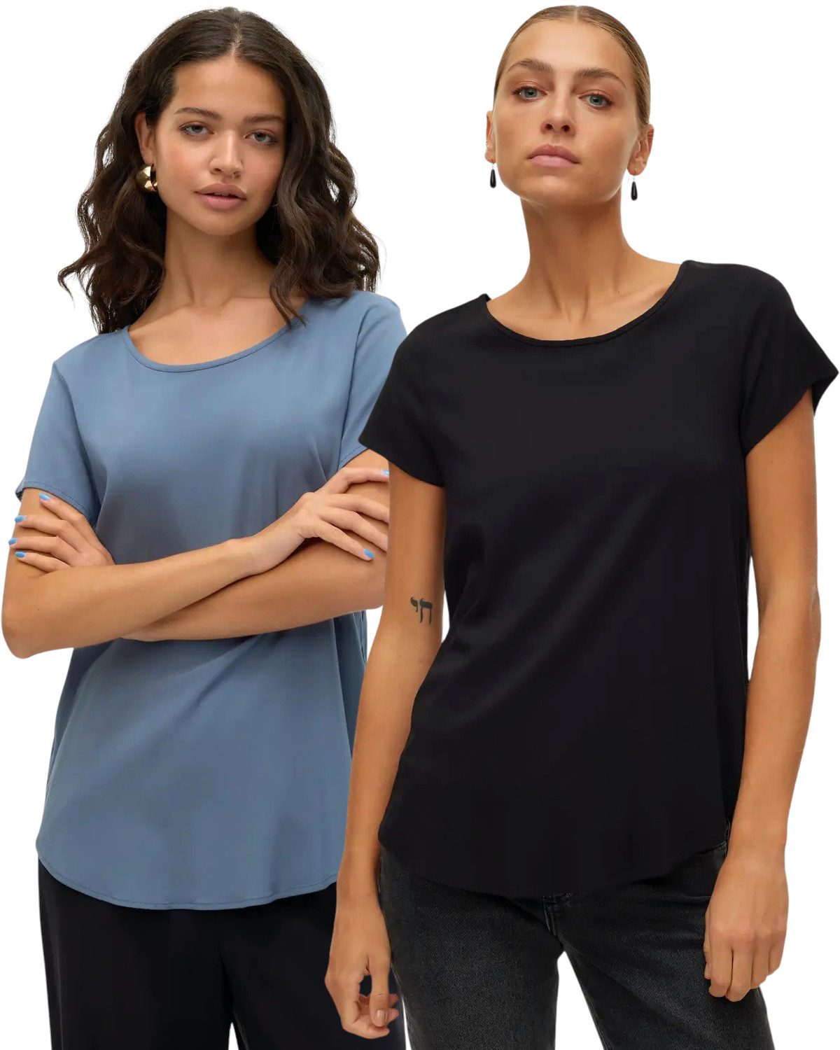 Vero Moda Blusenshirt lockeres Shirt im Doppelpack günstig online kaufen