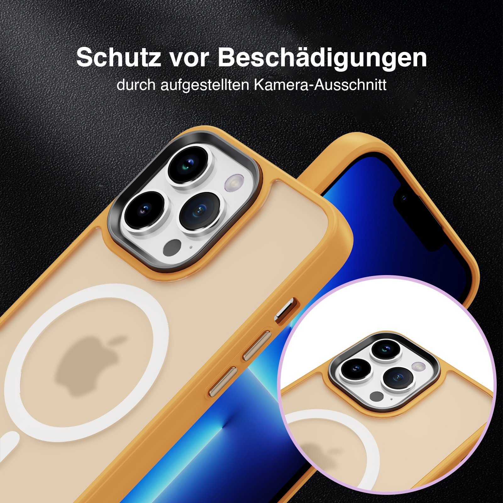 Tec-Expert Handyhülle Magnet Hülle für Apple iPhone 13 Pro 6.1 Zoll, 6.1, kompatibel zu Magsafe magnetisches Laden