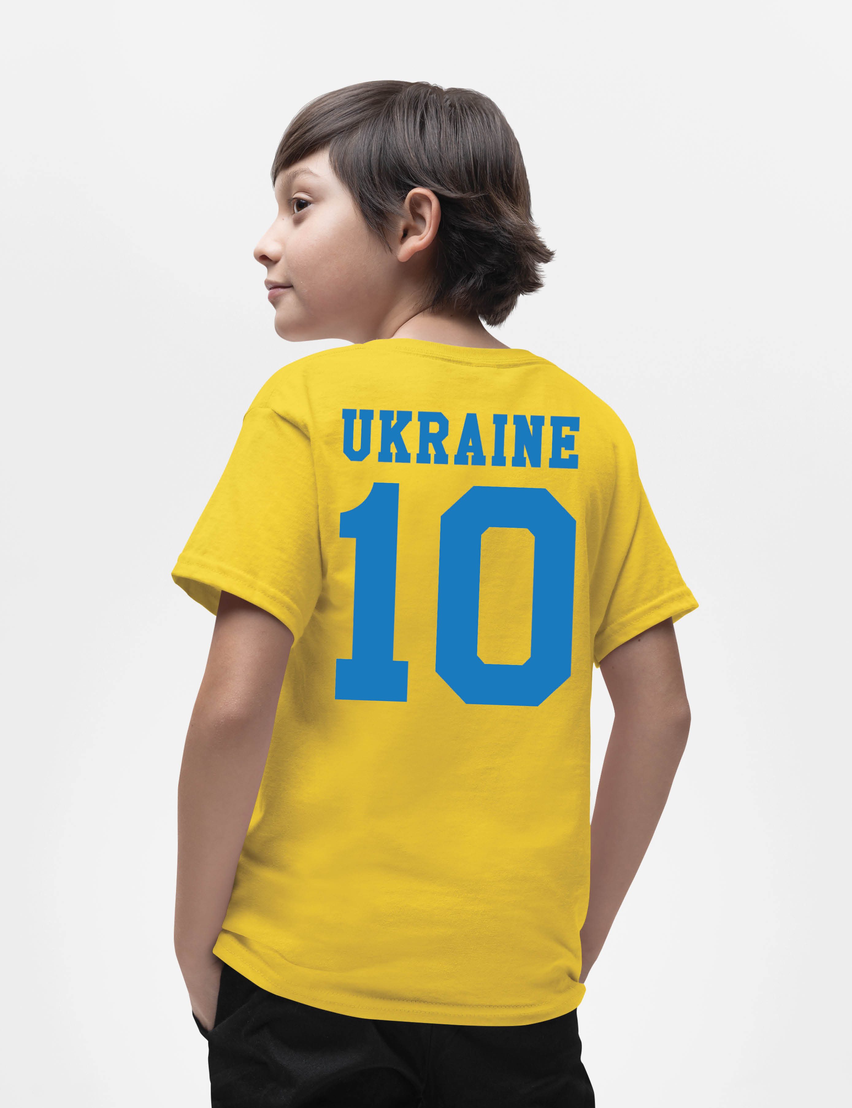 Youth Designz Print-Shirt Ukraine Kinder T-Shirt im Fußball Trikot Look mit trendigem Print