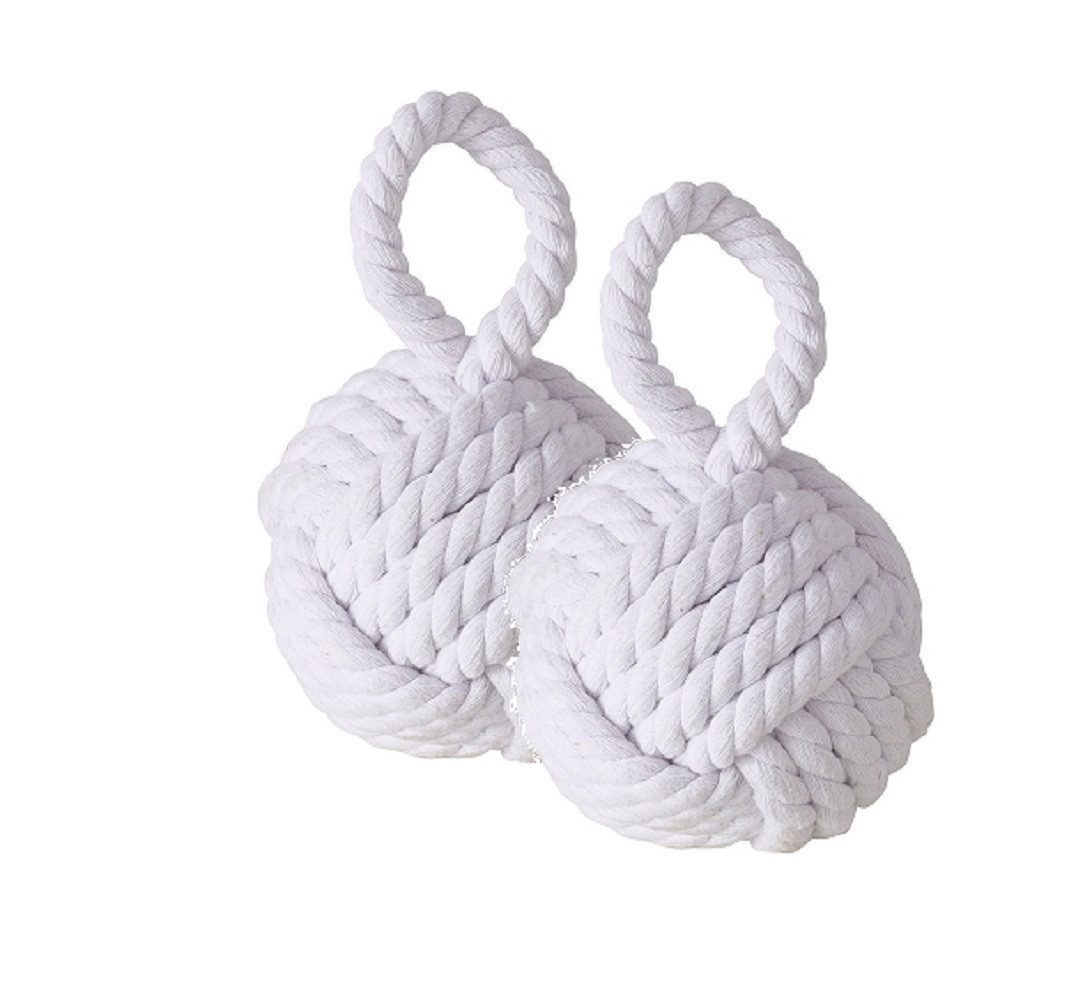BOLTZE GRUPPE GmbH Türstopper Türstopper Zuber Jute Textil H/Ø 23/15 cm weiß natur 2er Set