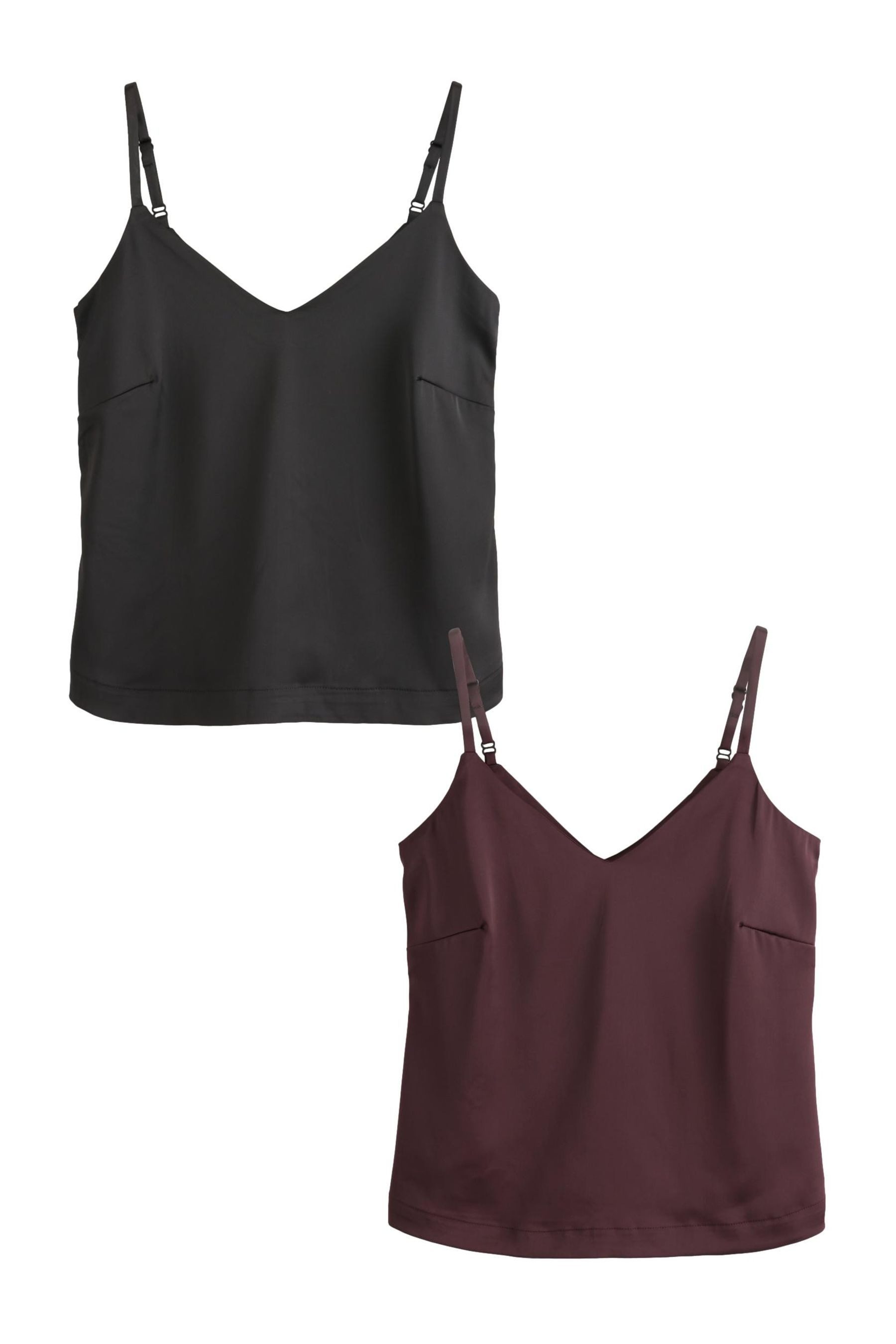 Trägertop The Set Trägertop aus Satin, 2er-Pack