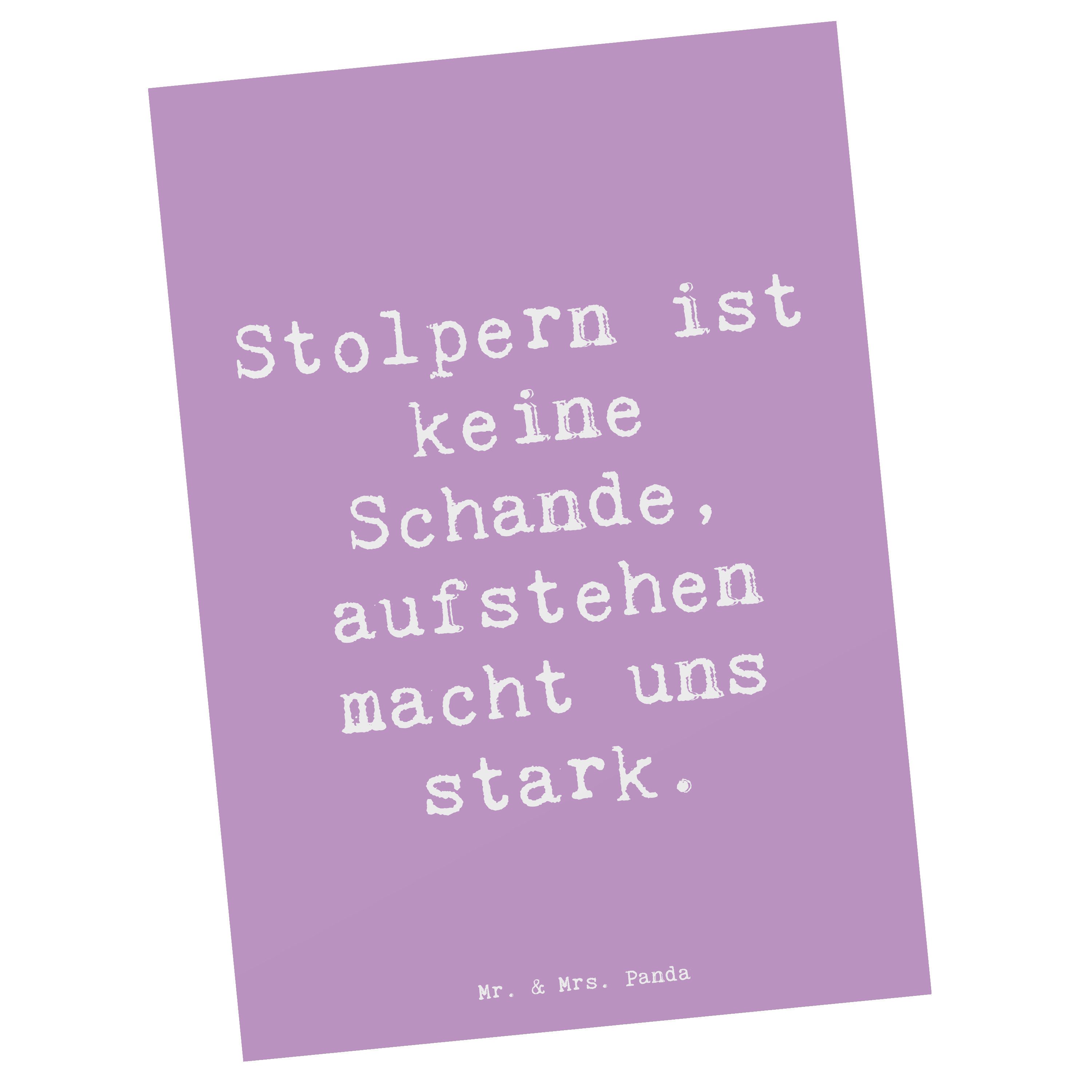Postkarte Aus Fehlern lernen - Lavendeltraum - Geschenk, Wachstumsmentalität, A
