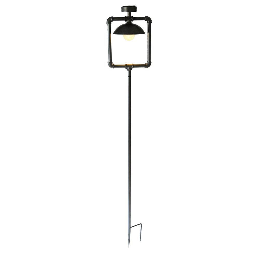Harms Import LED Solarleuchte, LED-Leuchtmittel fest verbaut, Vintage LED Solar Garten Lampe Terrassen Beleuchtung Außen Steck
