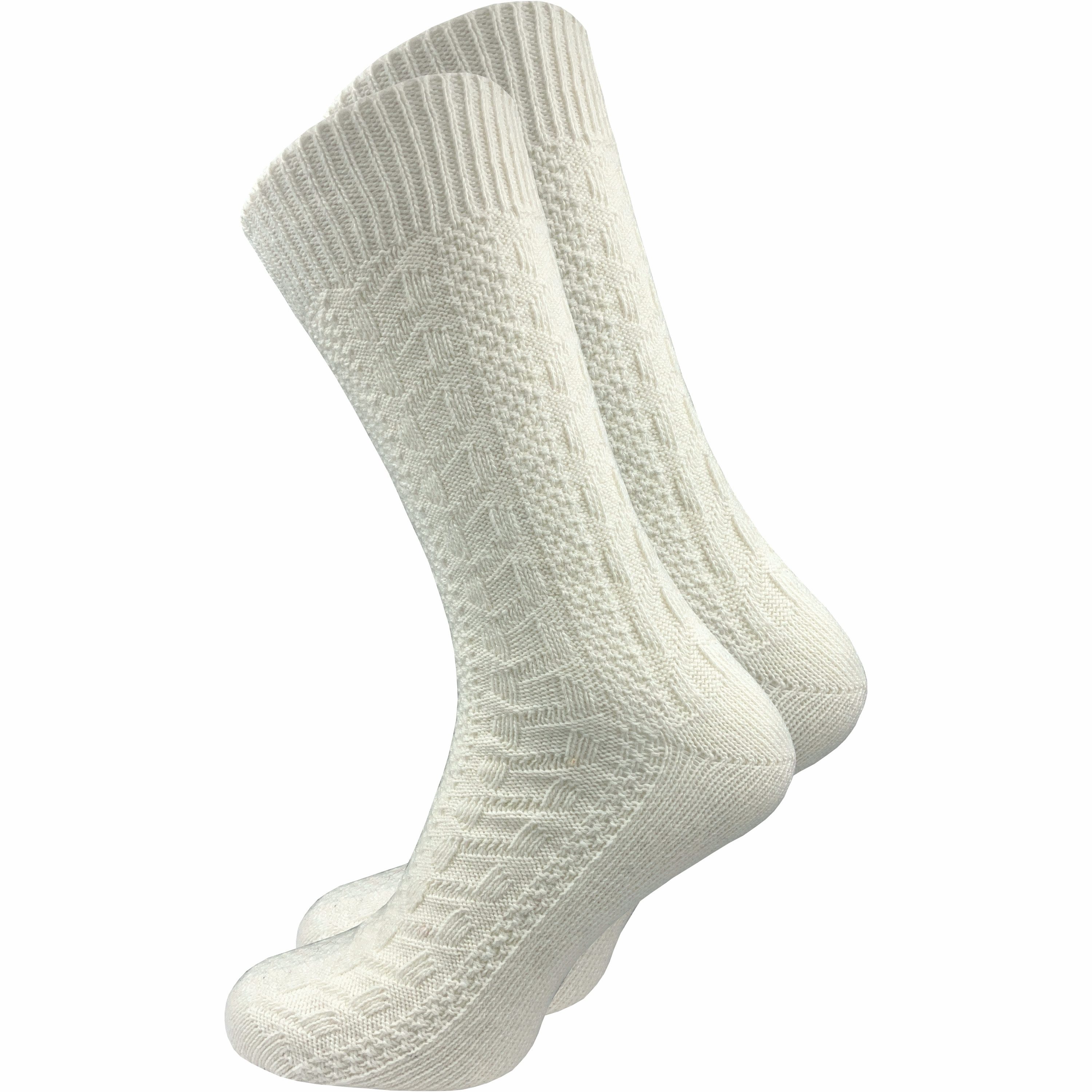 GAWILO Trachtensocken für Herren aus Merino Wolle mit Zopfmuster - kurz (1 günstig online kaufen