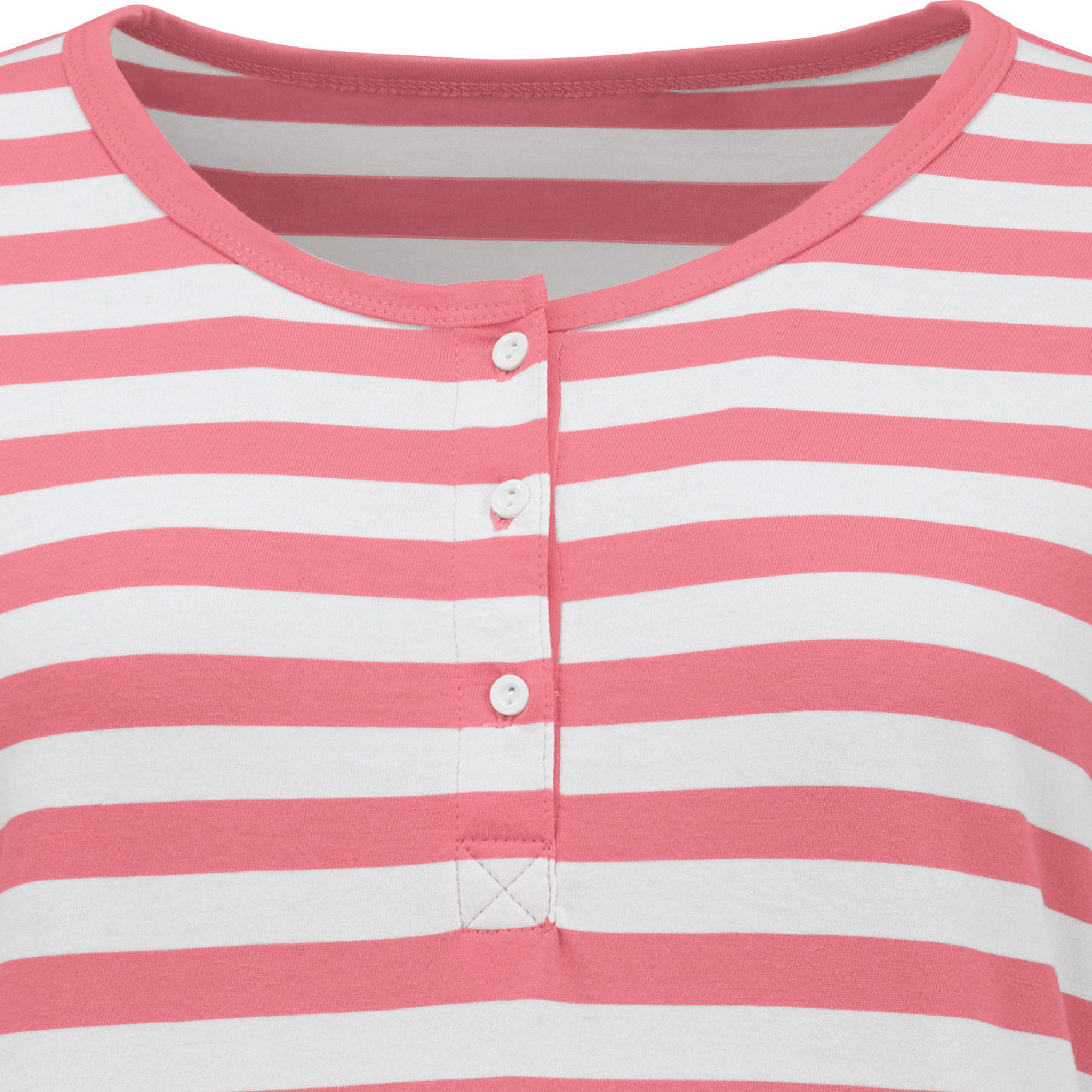 REDBEST Nachthemd Damen-Nachthemd Single-Jersey Streifen