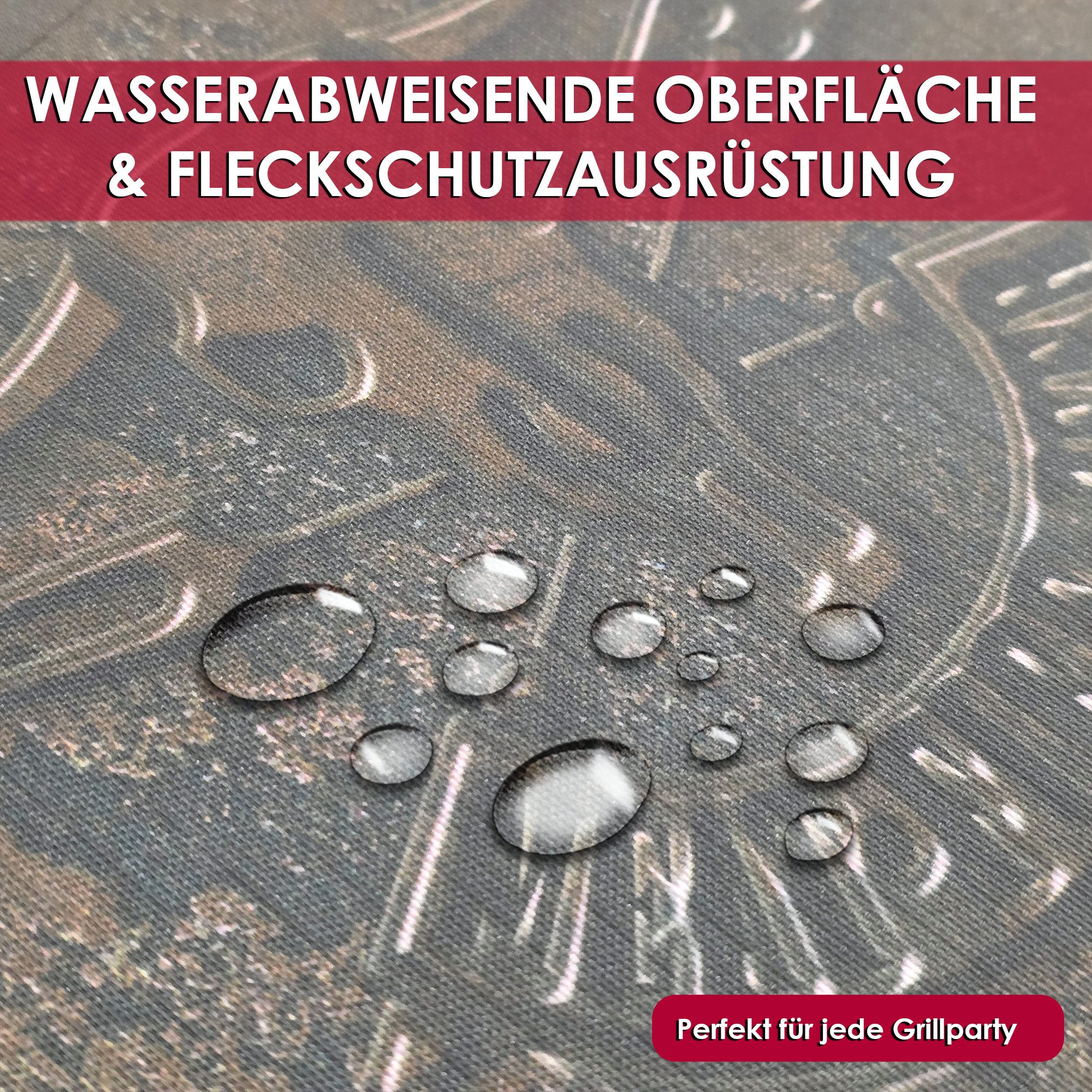 DecoHomeTextil Heimtextilmanufaktur Grillschürze Schürze mit Fleckschutzausrüstung 65 x 80 cm mit Bändern, wasserabweisend, fleckschutzausrüstung