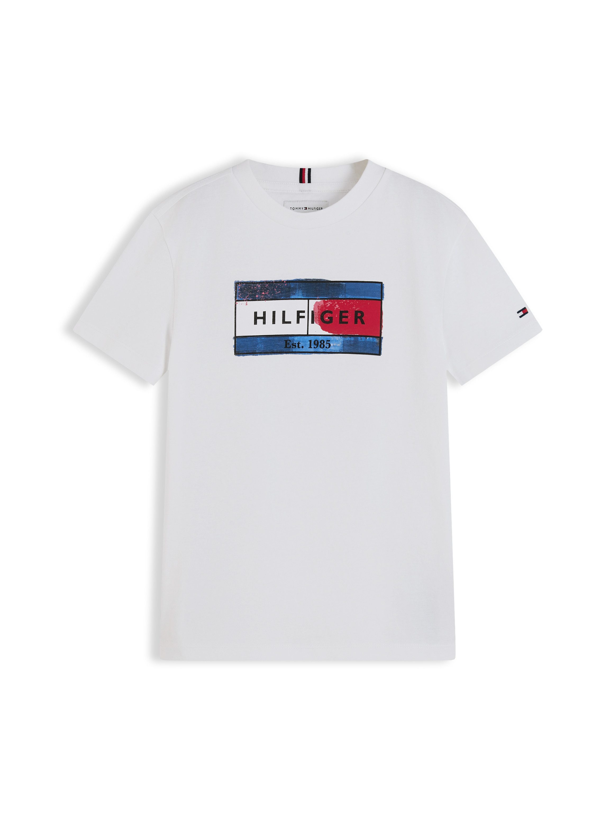 Tommy Hilfiger T-Shirt HILFIGER FLAG GRAPHIC TEE Rundhalsausschnitt, Regular Fit, Kinder bis 16 Jahre – Bild 5 von 5