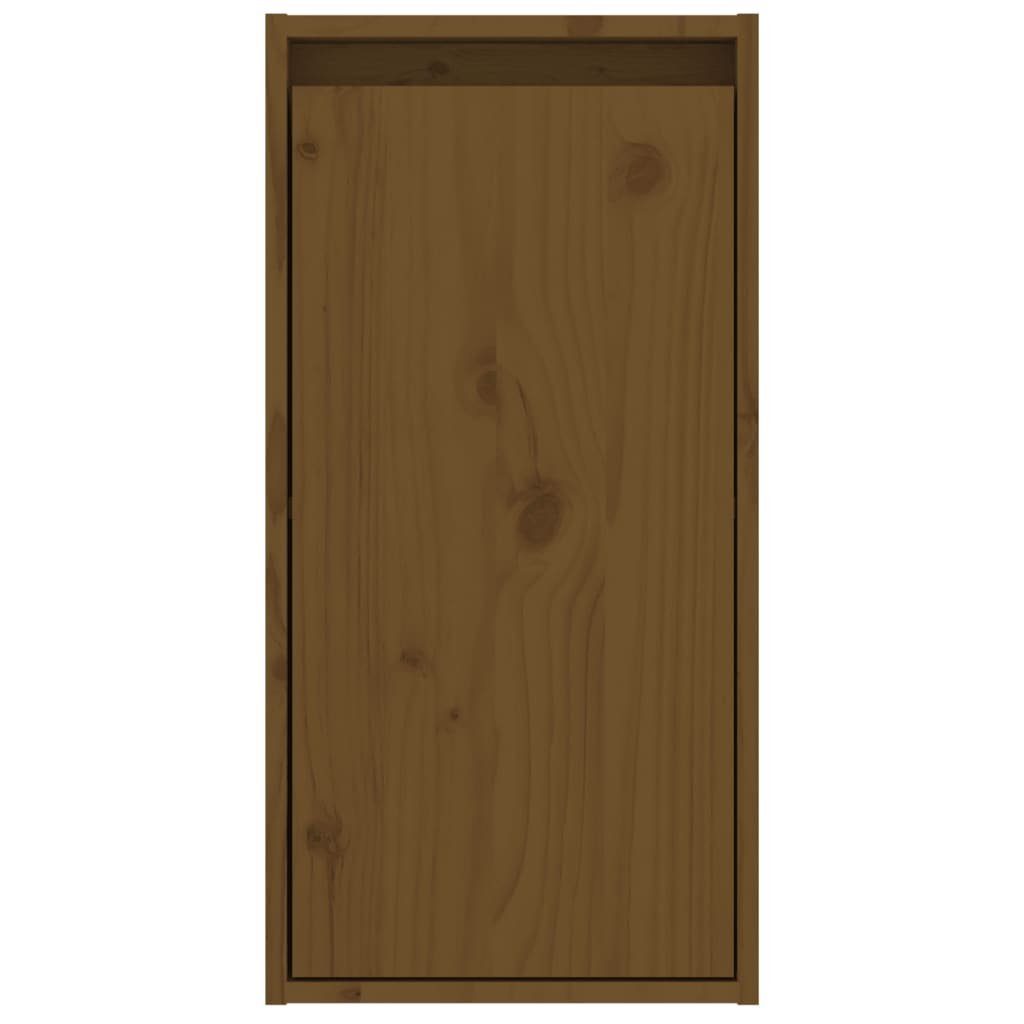 Massivholz 1-tlg. Kiefer, Regal vidaXL 30x30x60 cm Wandschrank Honigbraun