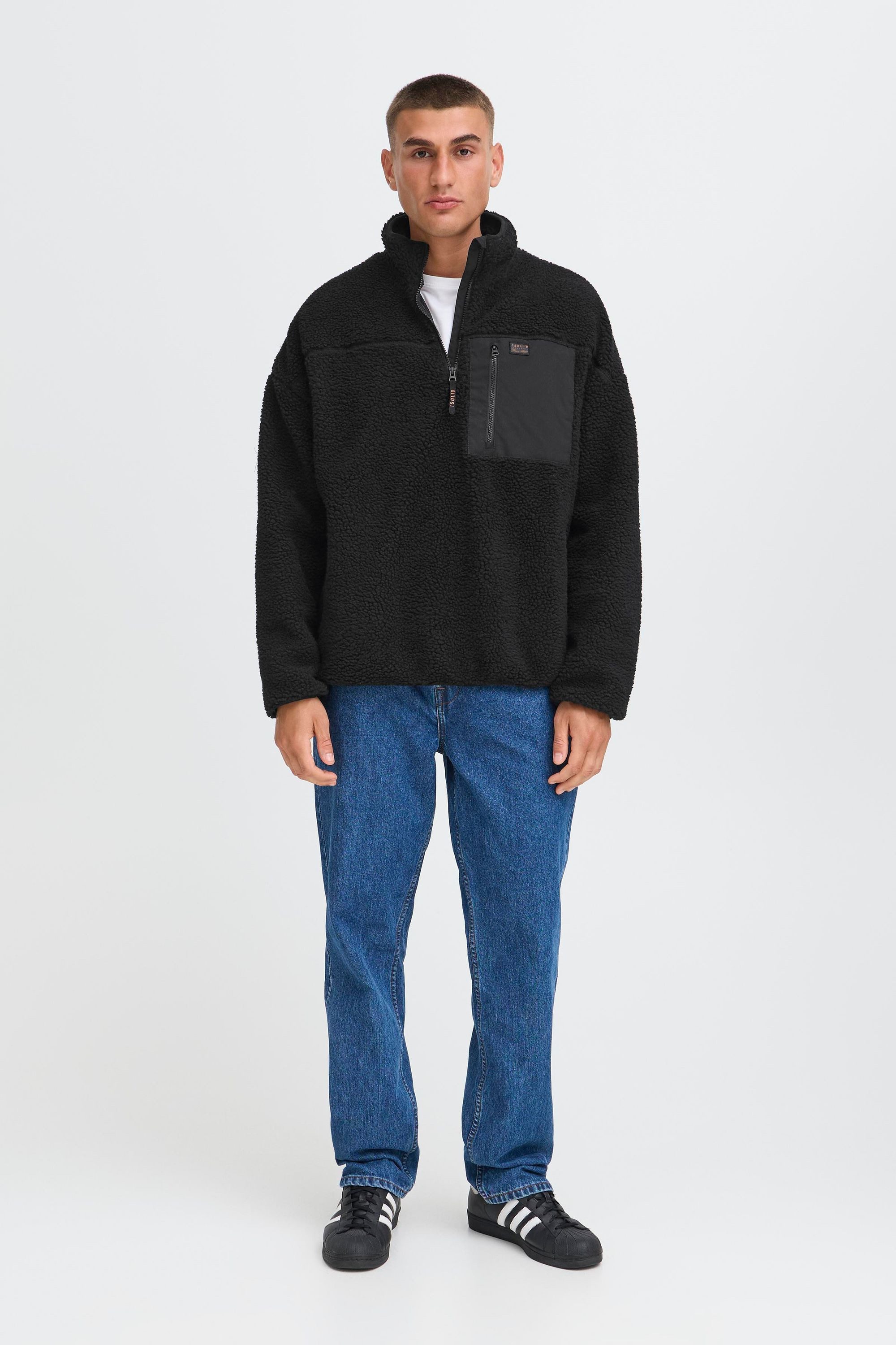 !Solid Plüschjacke SDMcwain Gemütliche Plüschjacke mit Brusttasche