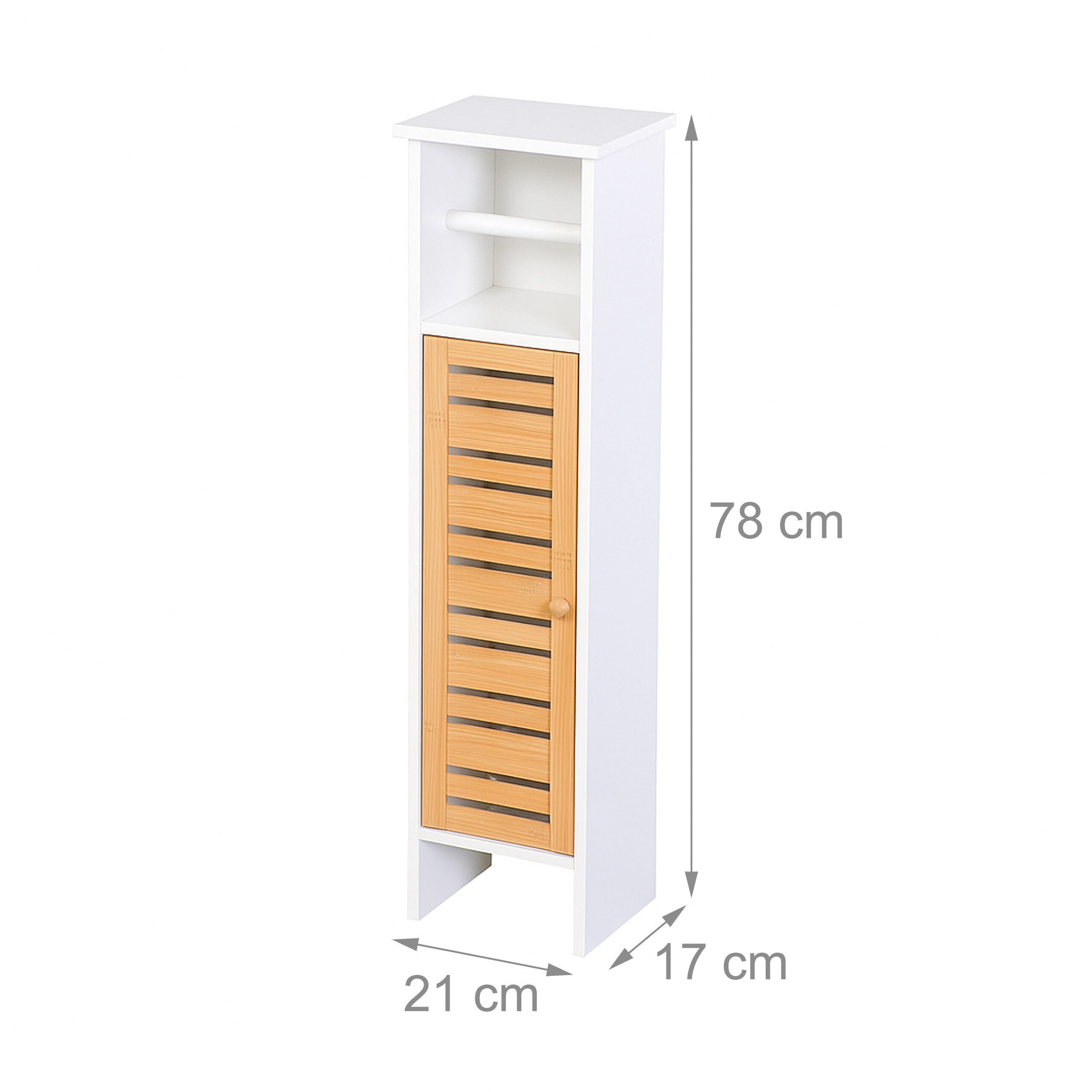 relaxdays Toilettenpapierhalter stehend 3 Ablagen (1-St) – Bild 4 von 5
