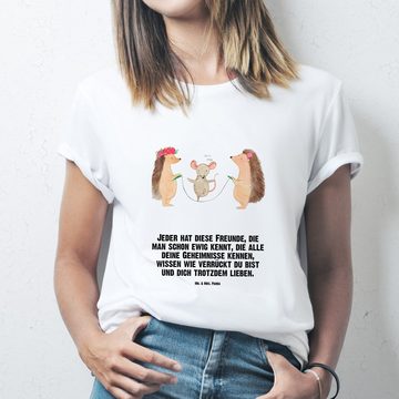 Mr. & Mrs. Panda T-Shirt Igel Seilhüpfen - Weiß - Geschenk, Seilspringen, lustige Sprüche, Sch (1-tlg)