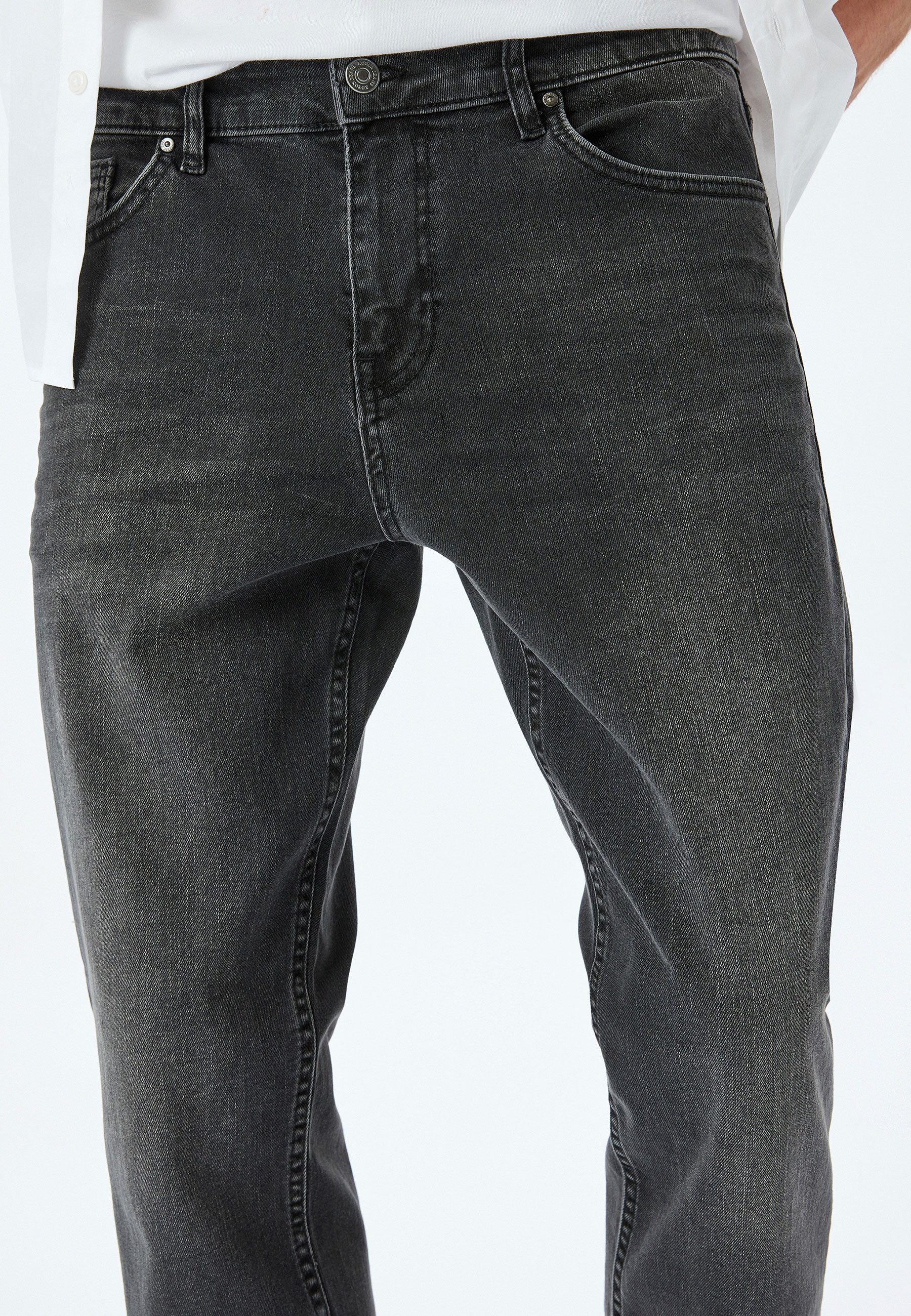 3/4-Jeans Denim Straight Straight-Jeans