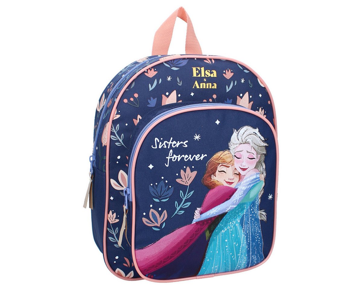 Disney Frozen Kinderrucksack Rucksack Mädchen Tasche mit Anna und Elsa, rosa-blaue Schultasche (1-tlg)
