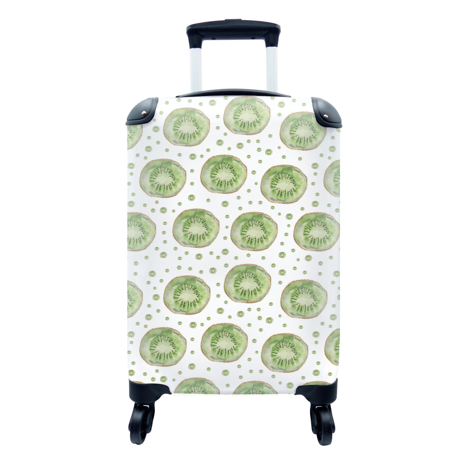 Kiwi Handgepäckkoffer Rollen, Handgepäck - für rollen, Ferien, MuchoWow mit - 4 Muster, Aquarell Reisetasche Reisekoffer Trolley,