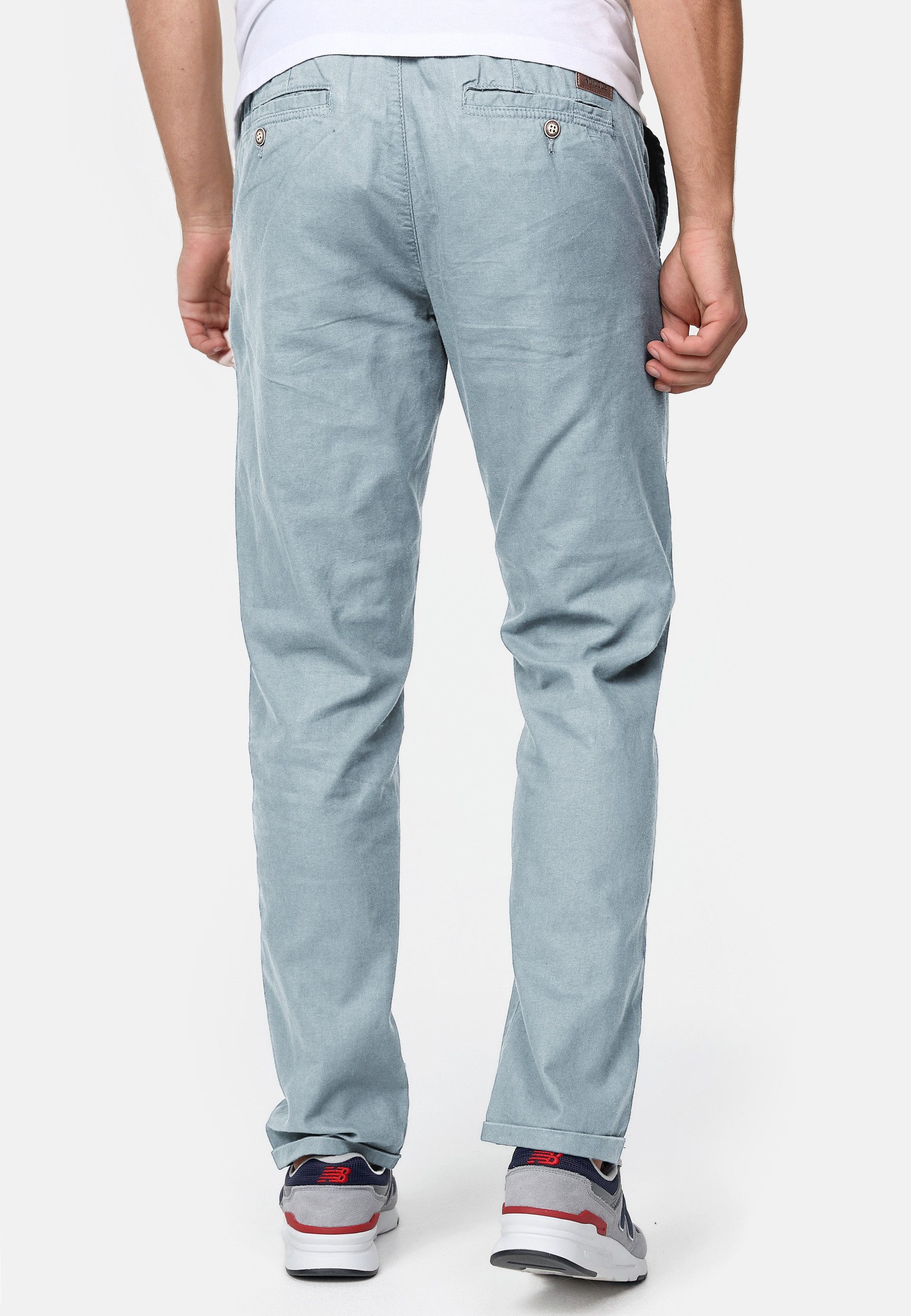 Indicode Leinenhose Herren Haverfield Sommerhose Leinen Herrenhose mit 4 Taschen