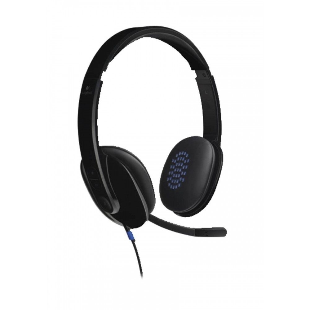 Logitech Logitech H540 USB Headset mit Mikrofon Kopfhörer (Mikrofon mit Rauschunterdrückung, Mikrofon-Rauschunterdrückung)