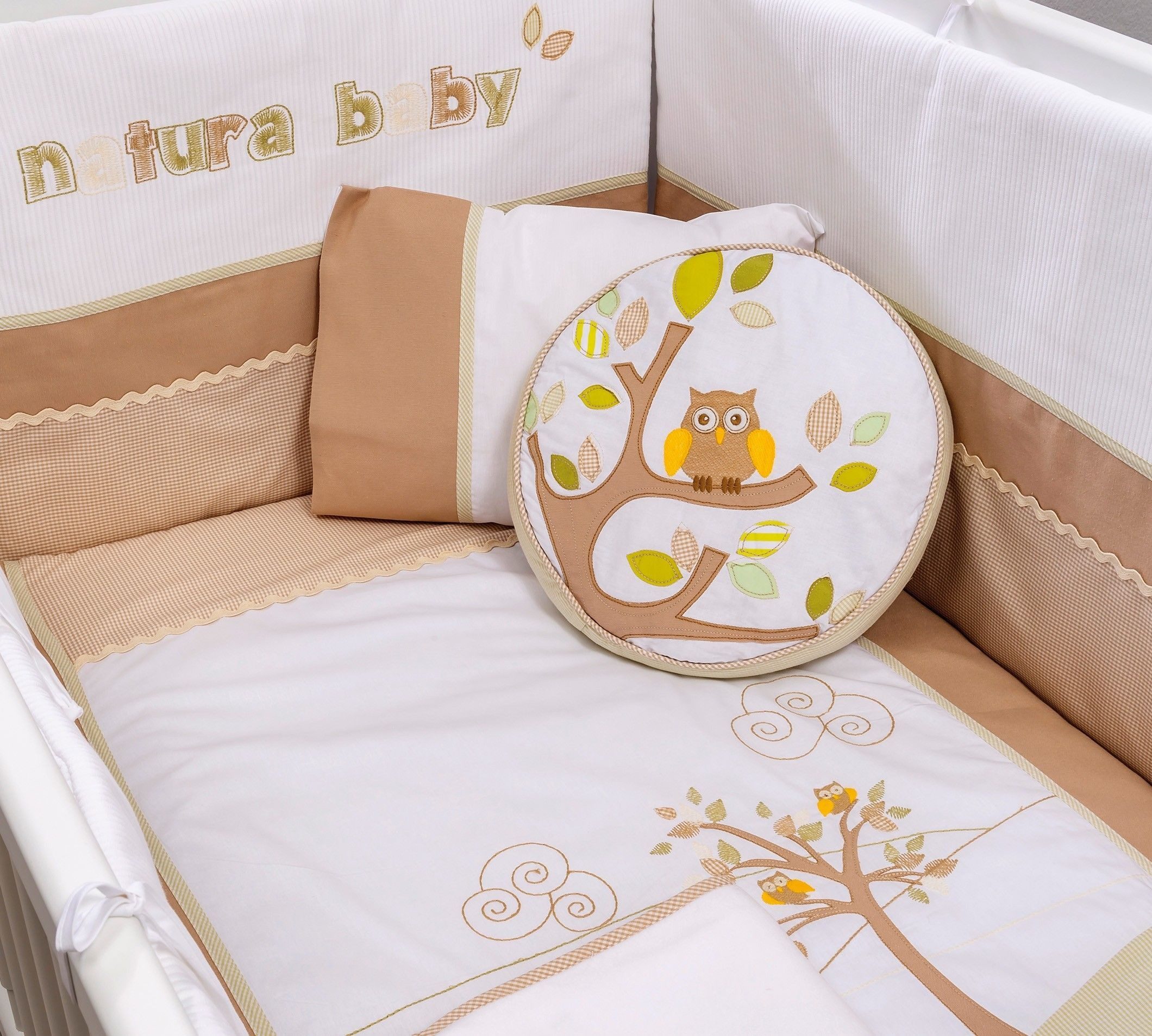 Möbel-Zeit Babybettwäsche NATURA Bettwäsche-Set, 75x115 cm, 8 teilig