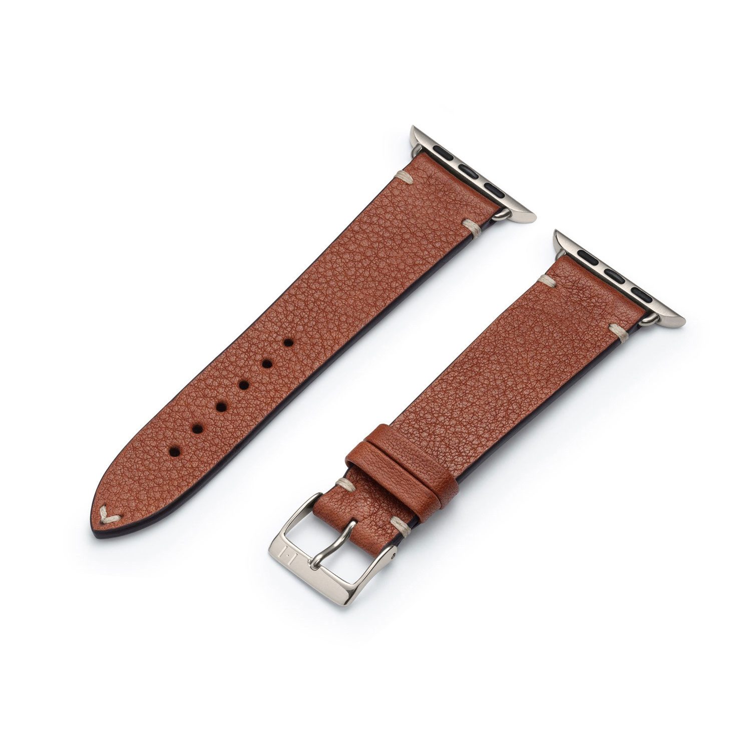 Selva Technik Uhrenarmband Lederarmband ALTONA, kompatibel mit Apple Watch Ultra, Ultra 2, Cognac