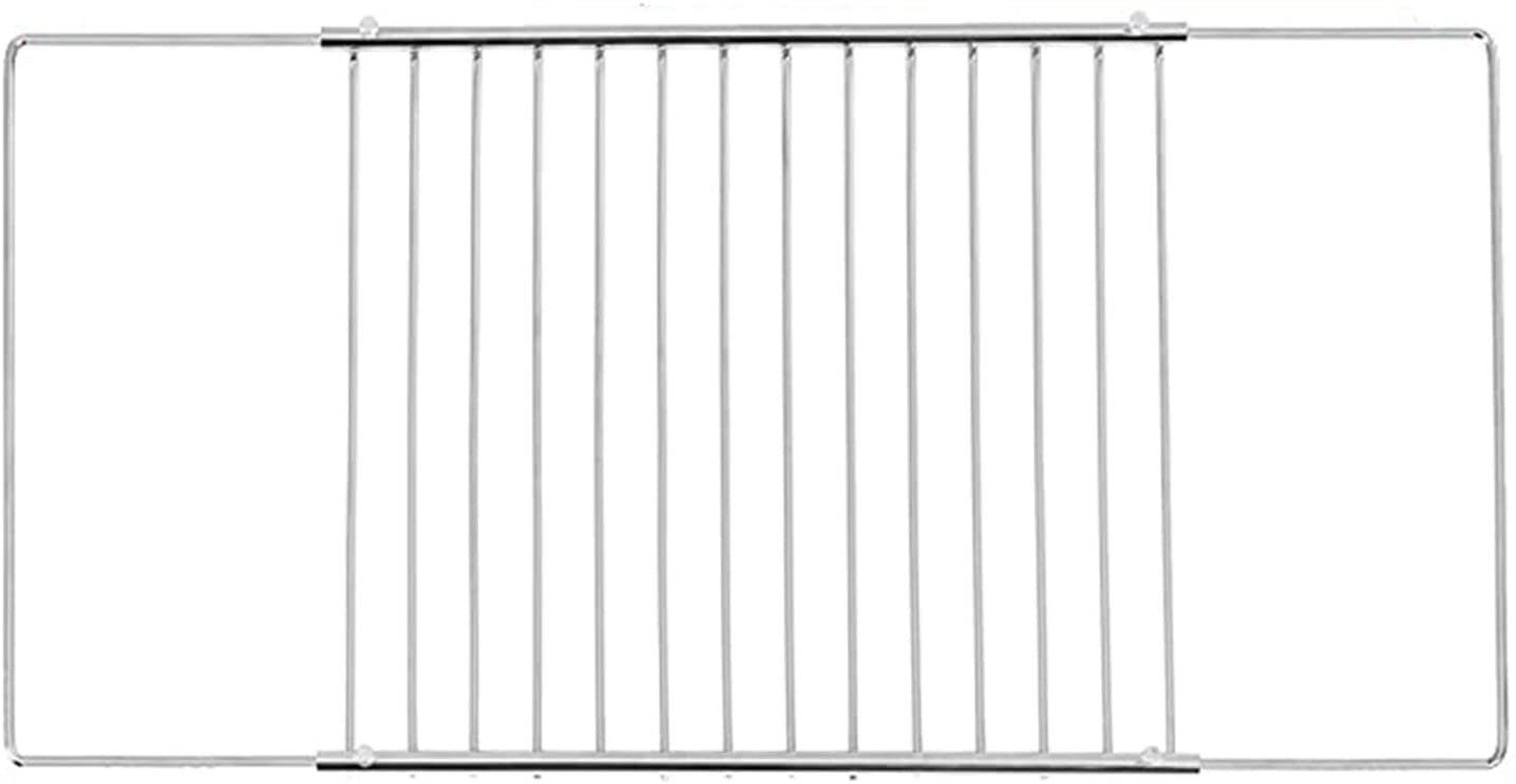 ICQN Backofenrost Universal Gitter, Ausziehbar von 37,5-60 cm Backofenrost, Verstellbar, Verchromt, Backofengitter, Grill, Backrost, Gitterrost, Verchromt Backgitter