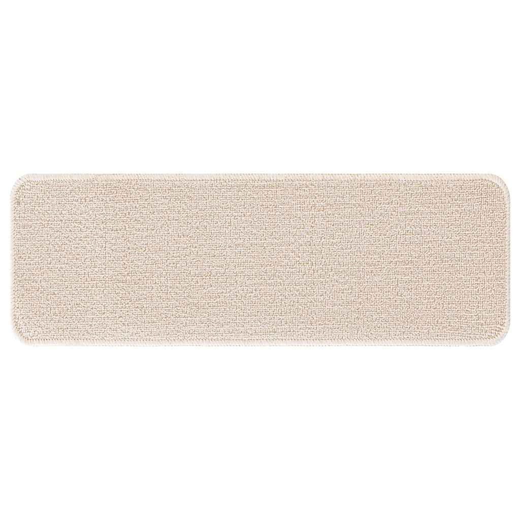 vidaXL Stufenmatte Rutschfeste Treppenmatten 15 pcs Creme 60 x 25 cm PP, Hö günstig online kaufen