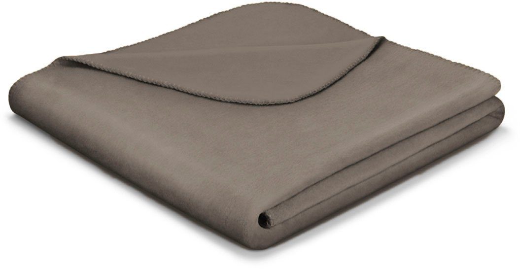 Wohndecke Cotton Home, Biederlack, mit Zierstich taupe