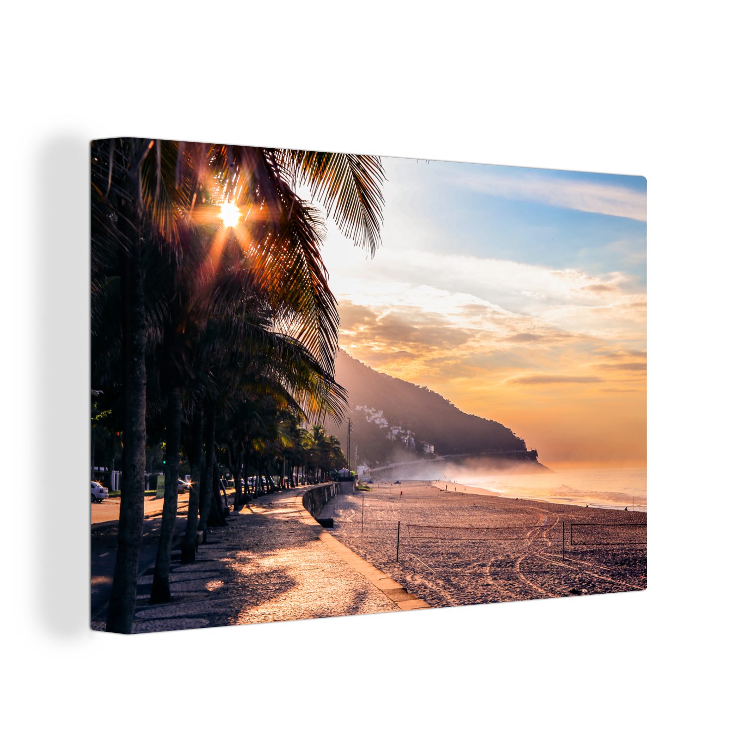 Wanddeko, (1 Leinwandbild St), Wandbild Brasilien, 30x20 cm Aufhängefertig, Sonnenaufgang OneMillionCanvasses® Leinwandbilder,