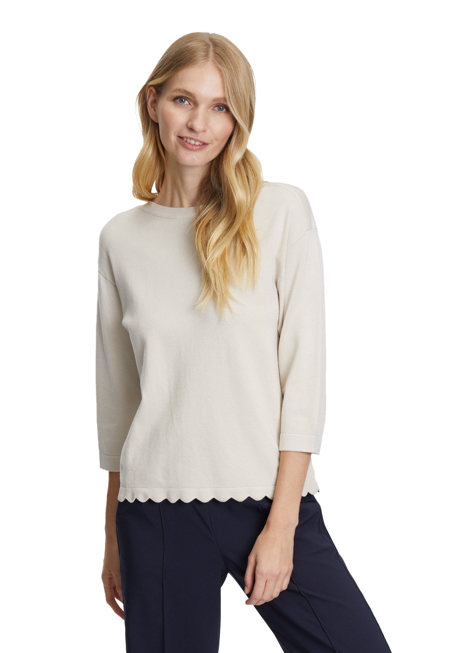 Betty Barclay Strickpullover mit 3/4 Arm (1-tlg) Form Beige