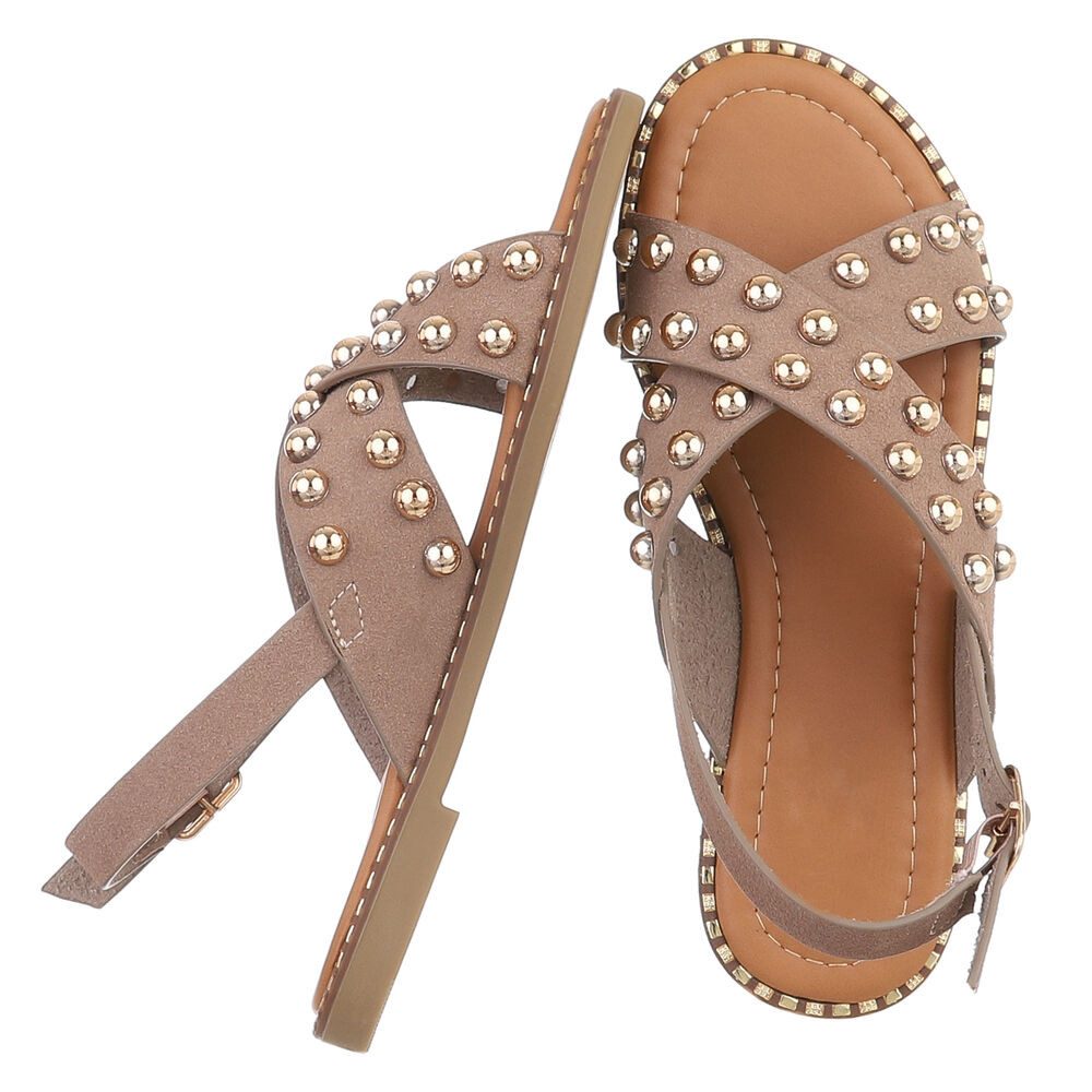 Ital-Design Modische Damen-Sandalen mit Nieten für günstig online kaufen