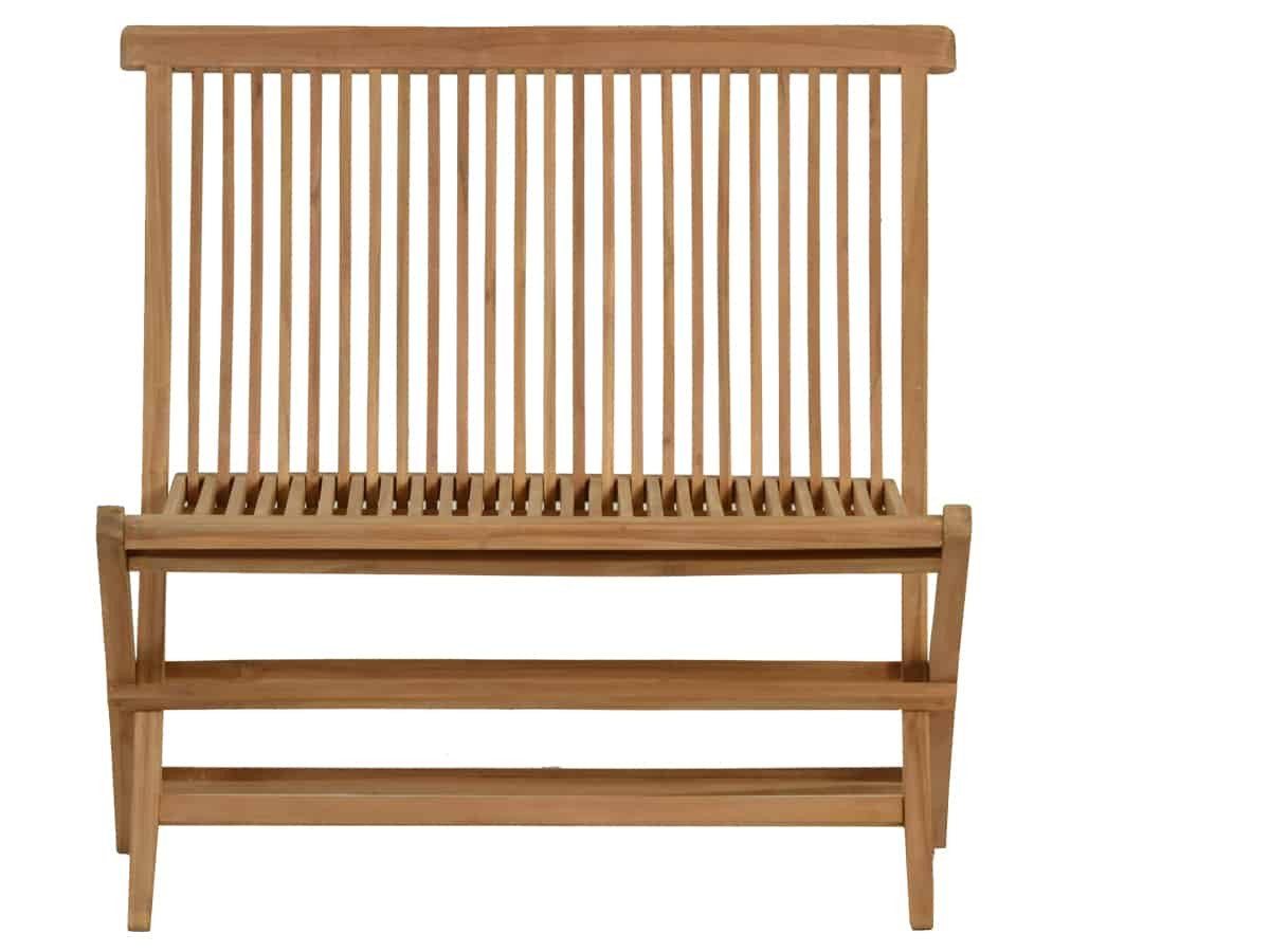 MiaMöbel Gartenbank, aus massivem Teakholz Braun
