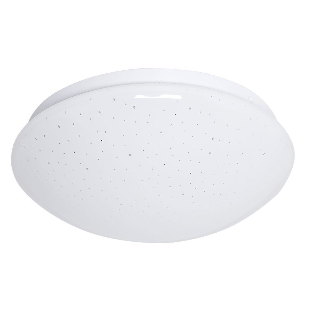 V-TAC LED Deckenleuchte, LED-Leuchtmittel fest verbaut, Tageslichtweiß, LED Deckenlampe Schlafzimmerleuchte kaltweiß Sterneneffekt