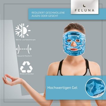 Feluna Gesichtsmaske Gel-Maske Wellnessmaske für Kältetherapie Kühlmaske, Entspannungsmaske Kühlende Maske