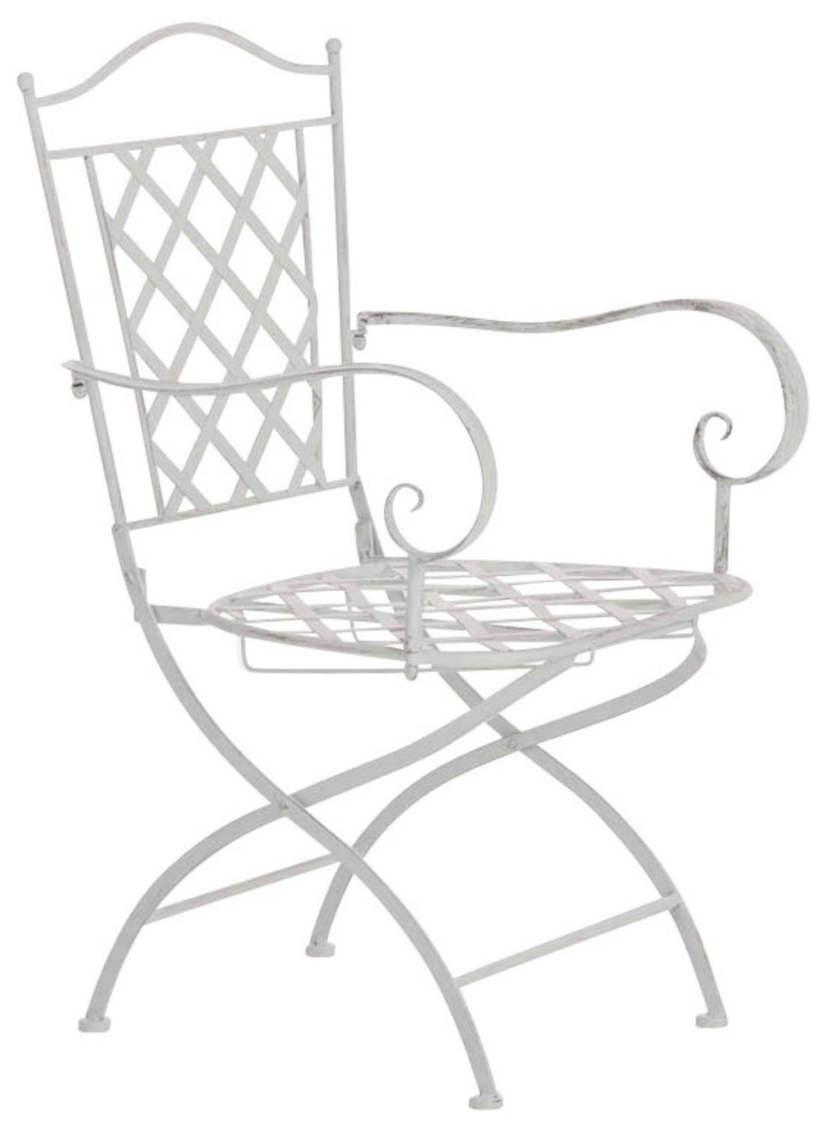 Eisen handgefertigter Adara antik aus Gartenstuhl Gartenstuhl Set), (2er weiß CLP