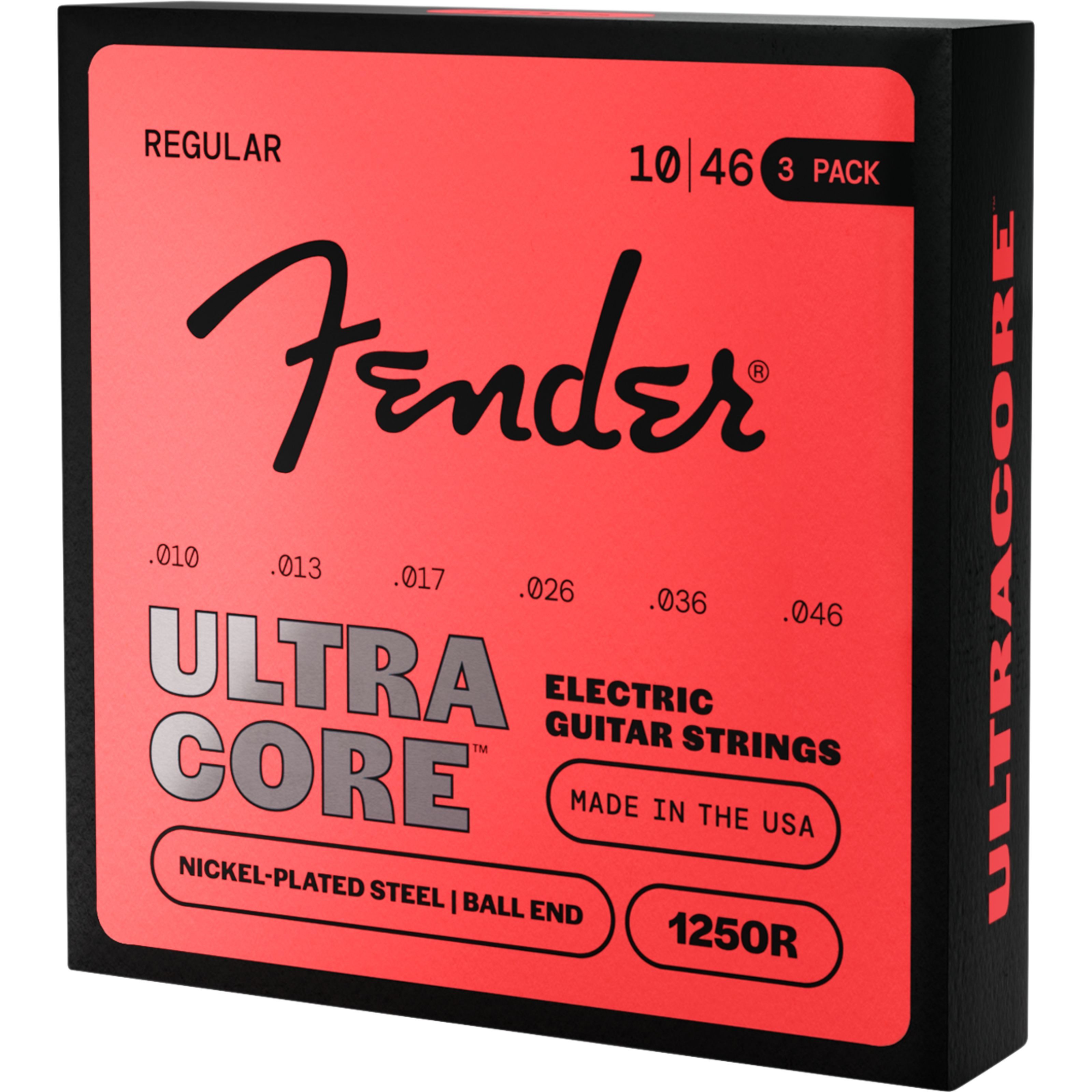 Fender Saiten, 1250R Ultracore 10-46 - 3-Pack - E-Gitarrensaiten