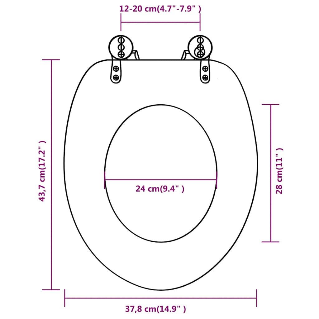 vidaXL WC-Sitz Toilettensitze mit Deckel 2 Stk. MDF Altholz (2-St)