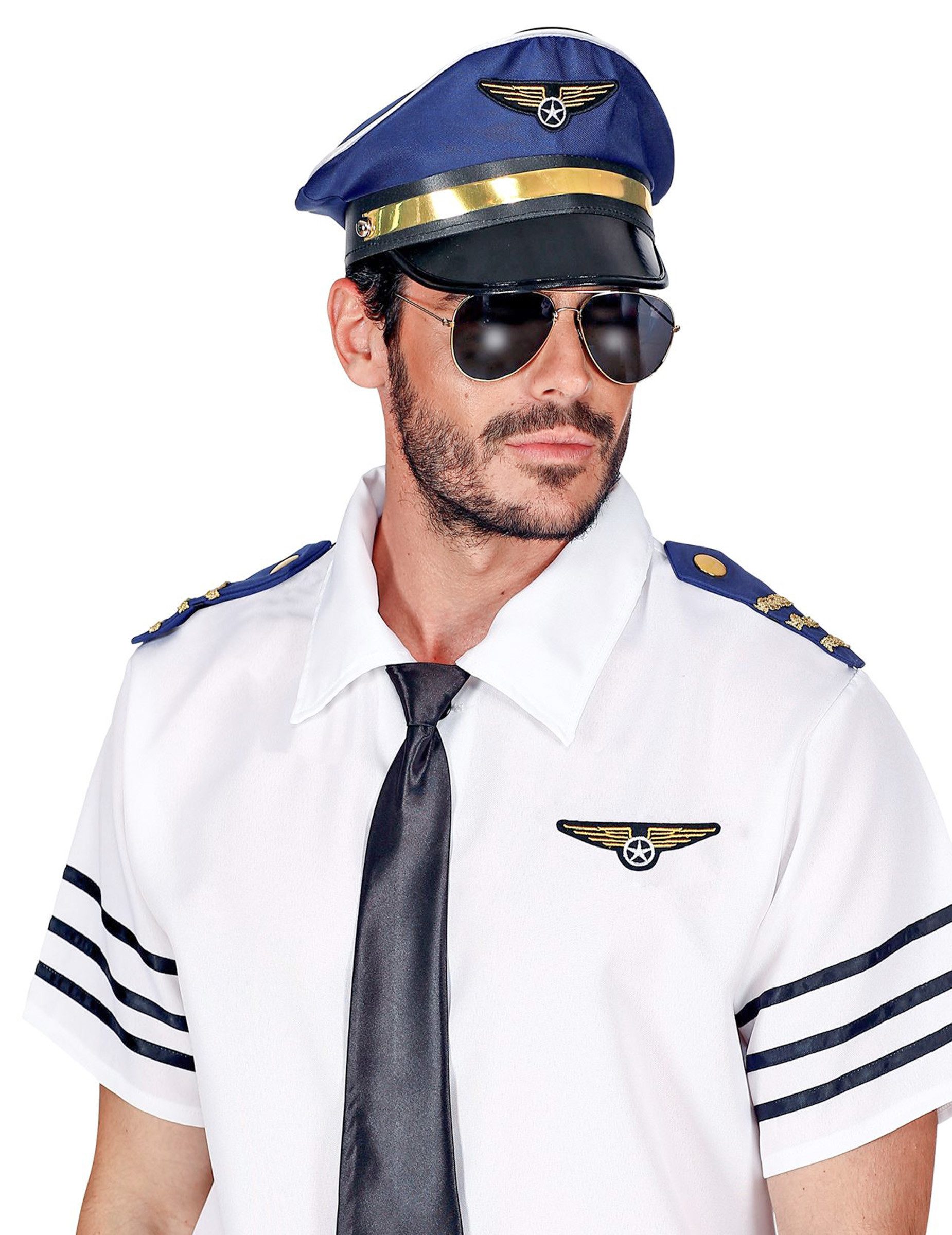 Widmann S.r.l. Kostüm Piloten-Accessoire-Set für Erwachsene Faschingsaccessoire