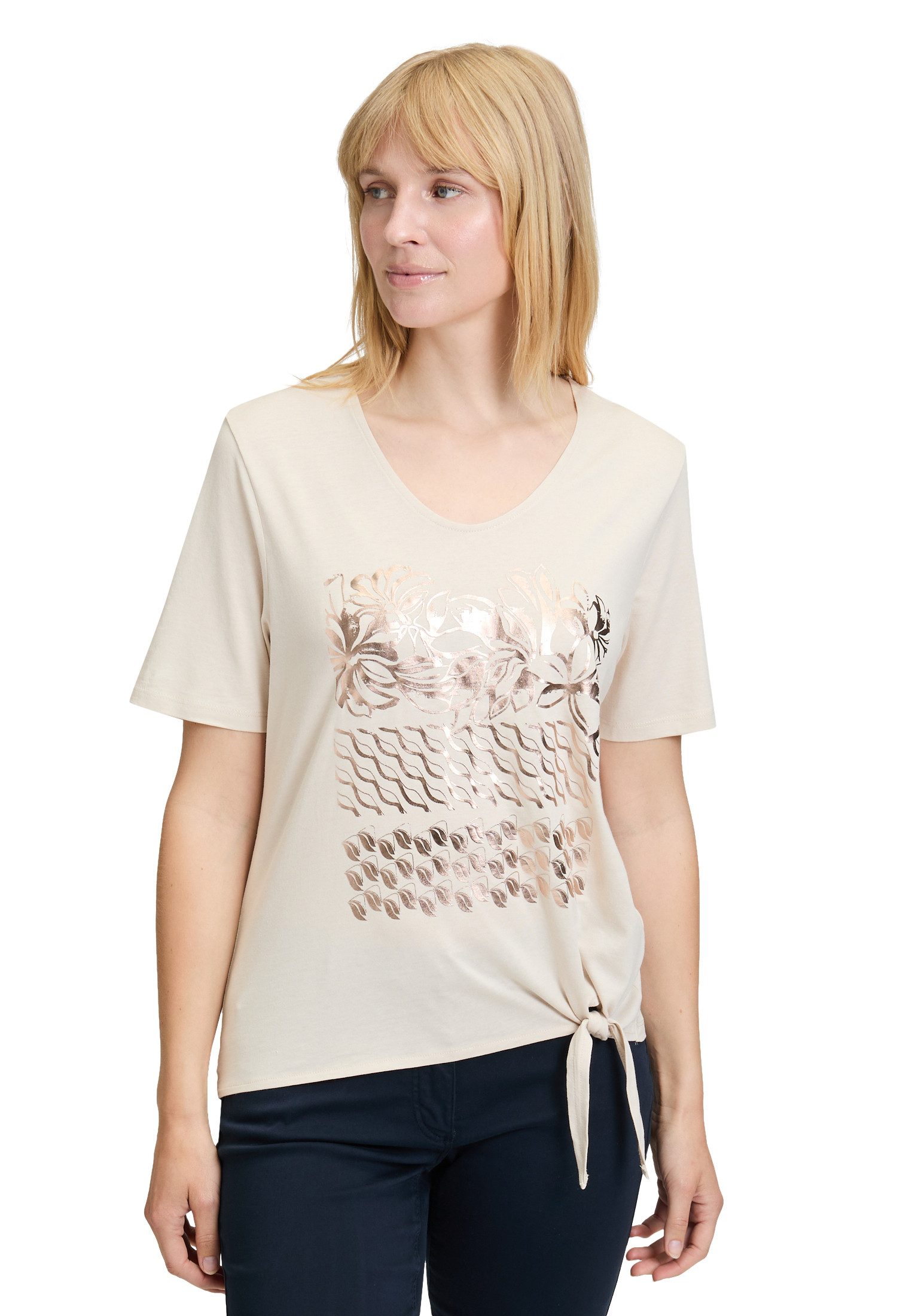Betty Barclay Kurzarmshirt Damen mit Schleifenknoten (1-tlg) günstig online kaufen
