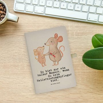 Mr. & Mrs. Panda Notizbuch Heilerziehungspfleger Herz - Transparent - Geschenk, Ausbildung, Schr Mr. & Mrs. Panda, Personalisierbar