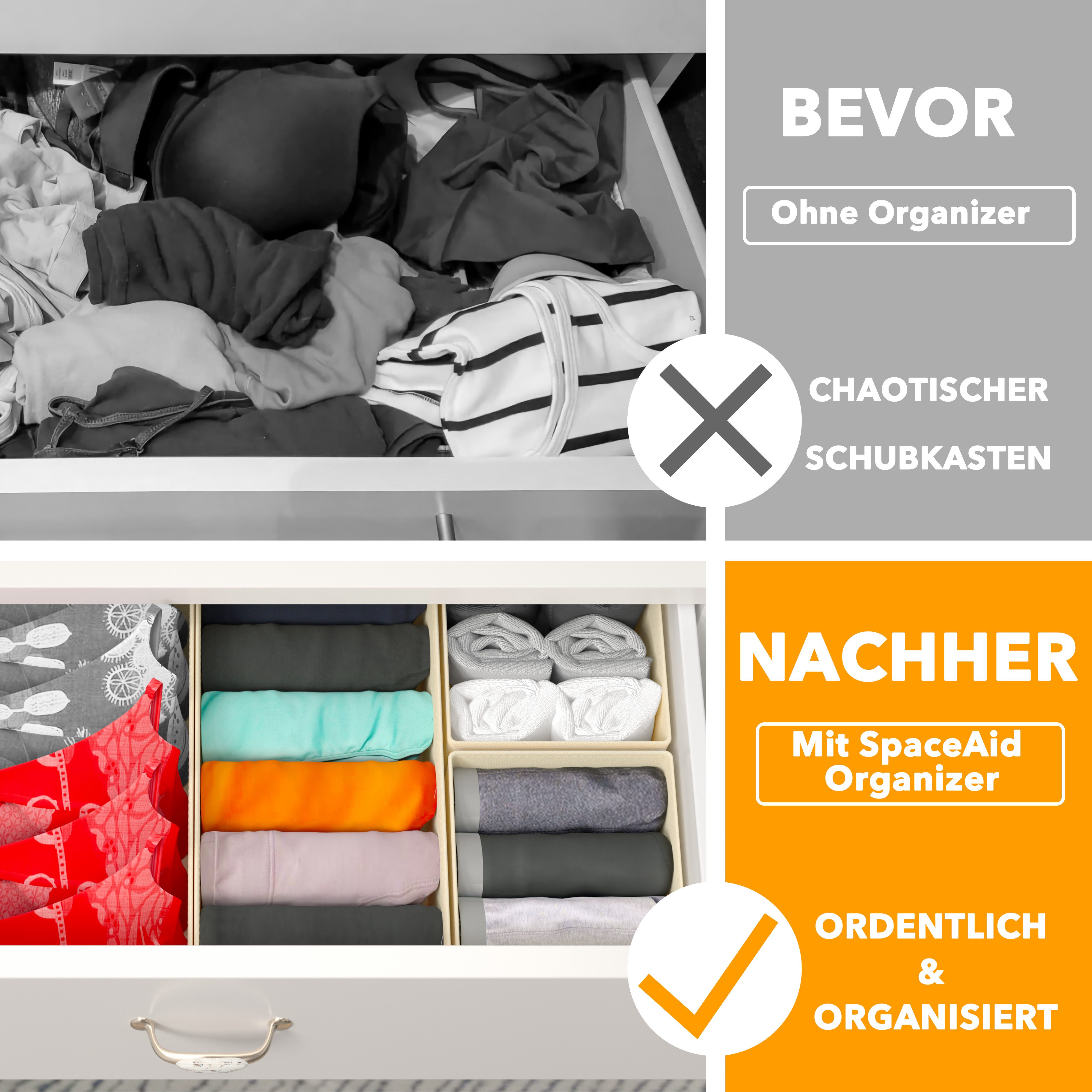 SpaceAid Auflagenbox 12 er Schubladen Organizer (Unterwäsche Organizer), Fa günstig online kaufen
