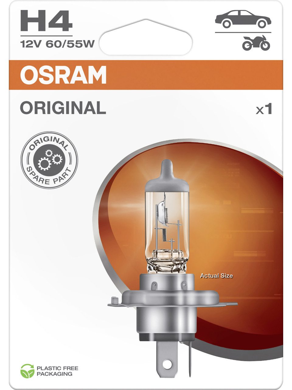 Osram KFZ-Ersatzleuchte Osram Scheinwerferlampe H4 Original 2.0