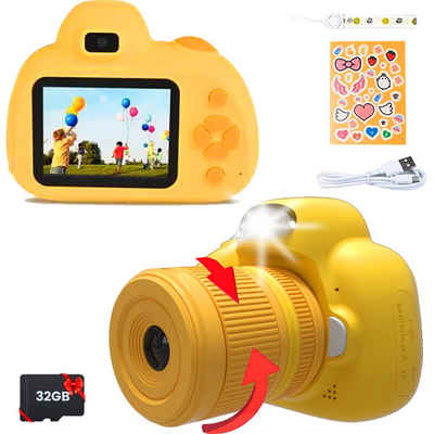 Kind Ja Spielzeug-Kamera Kinder Kamera,Kreative Kinderkamera,Digitalkamera,4800w, 1200mAn, 32GB, Es können Fotos gemacht werden. Video, mit Blitzlicht